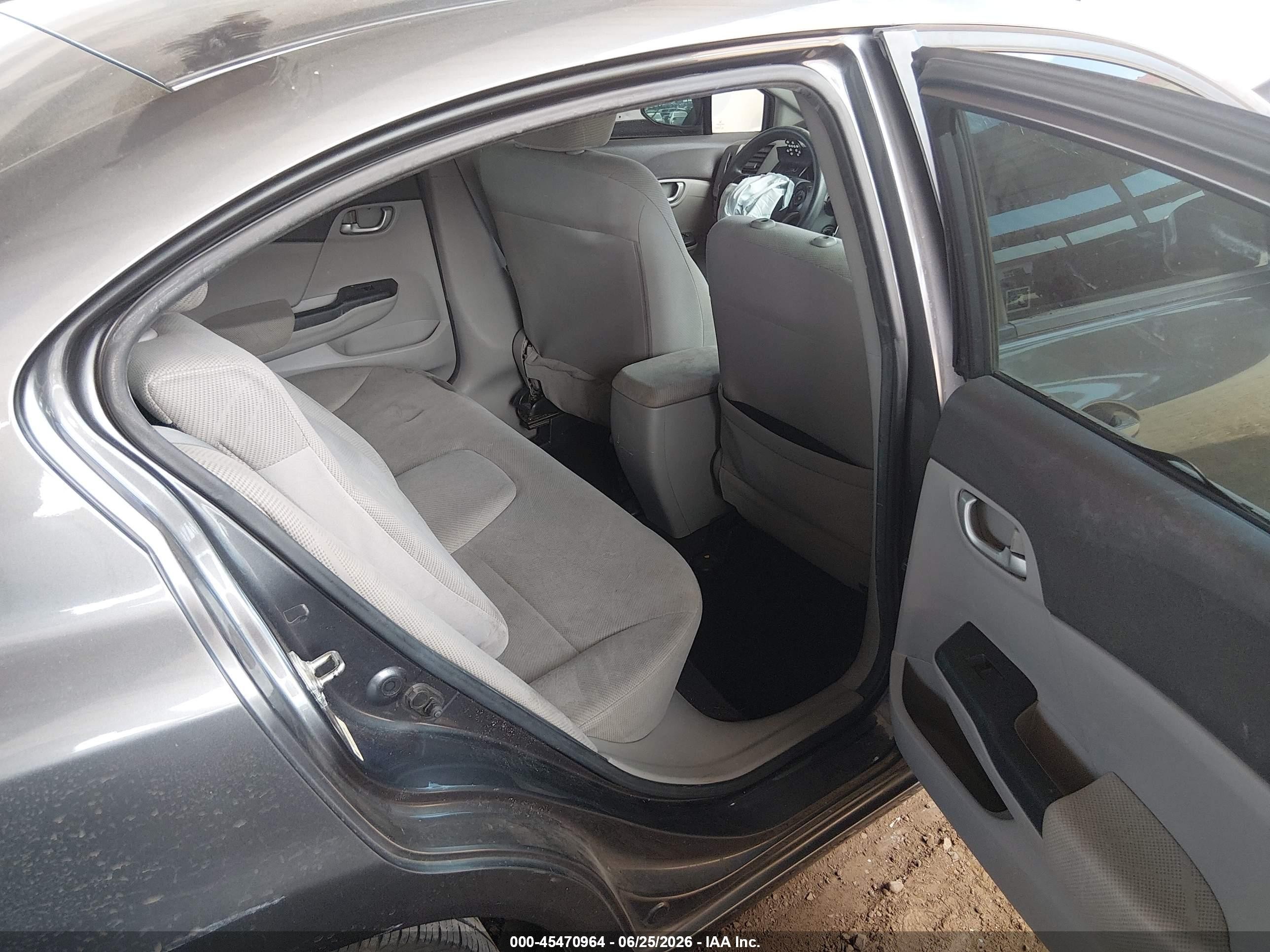 2012 Honda Civic Lx Gray vin: 19XFB2F58CE323789