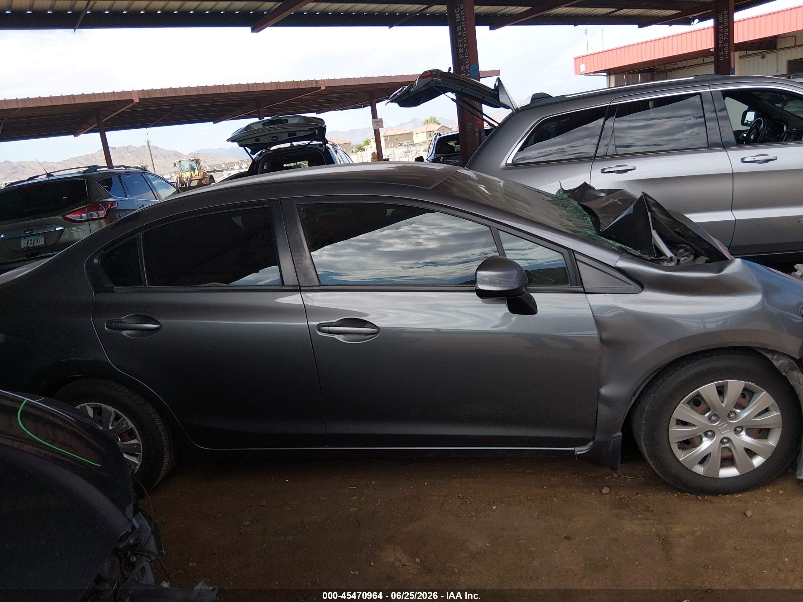 2012 Honda Civic Lx Gray vin: 19XFB2F58CE323789