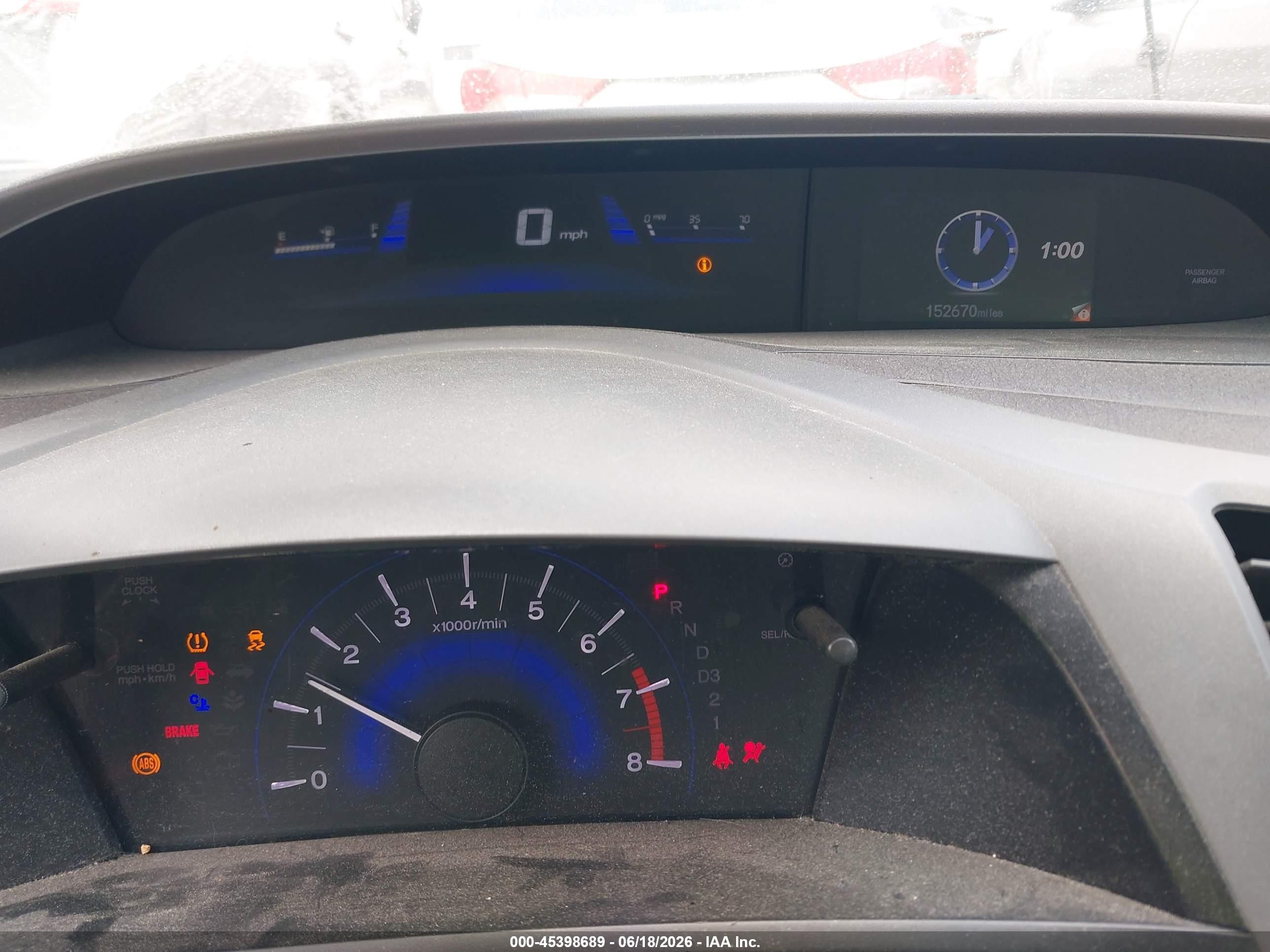 2012 Honda Civic Lx White vin: 19XFB2F58CE351348