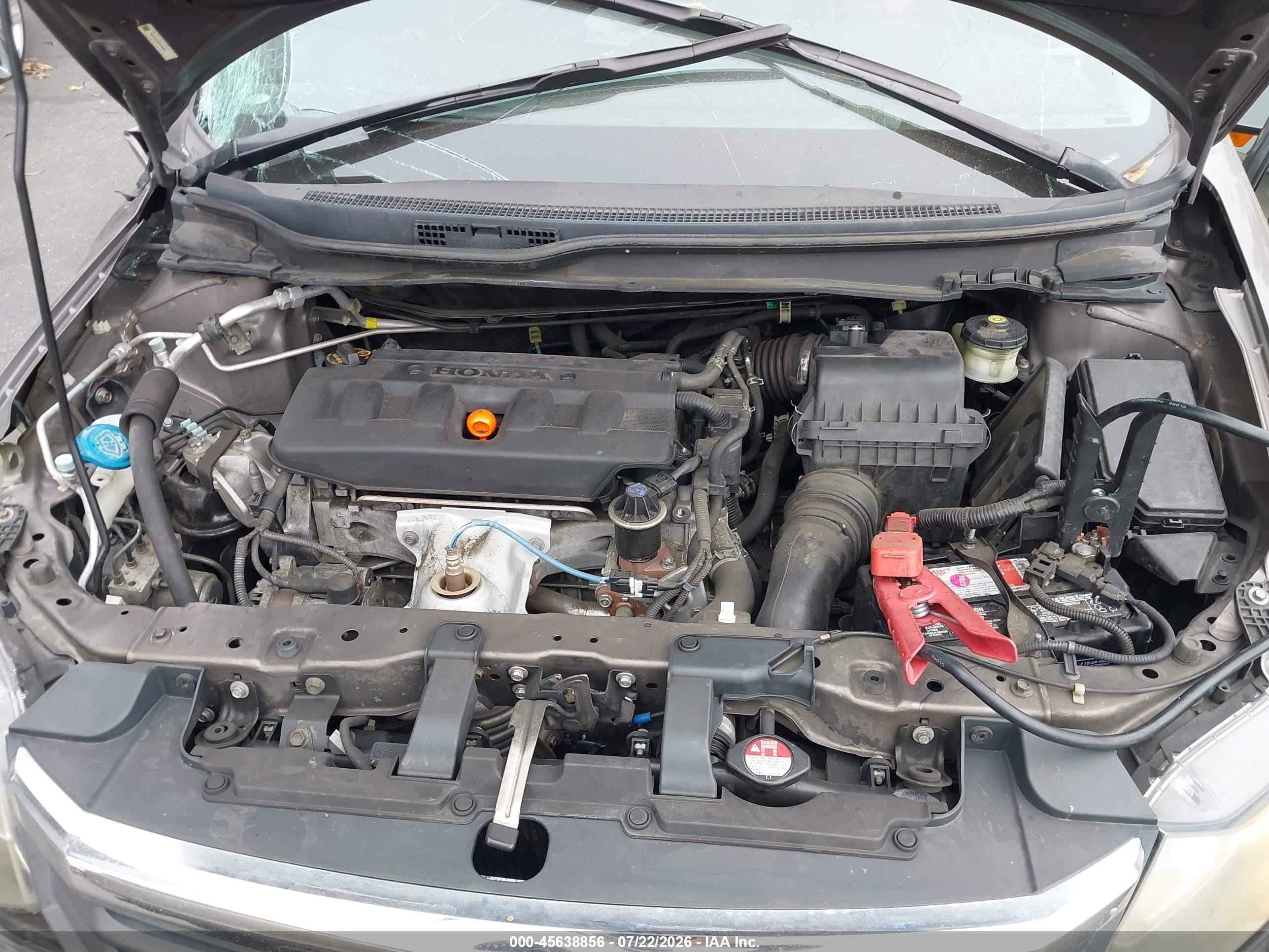 2012 Honda Civic Lx Gray vin: 19XFB2F58CE355853
