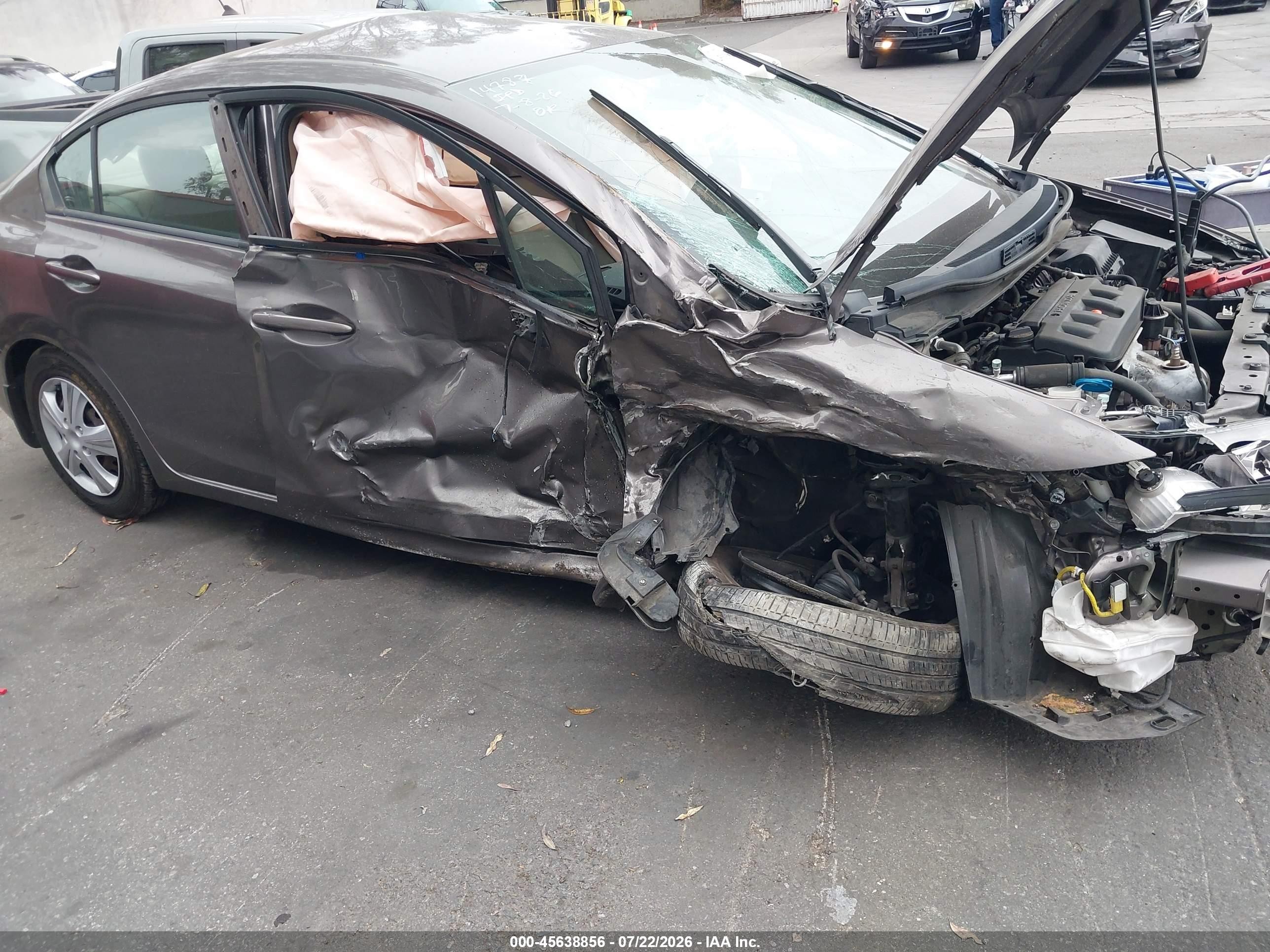 2012 Honda Civic Lx Gray vin: 19XFB2F58CE355853