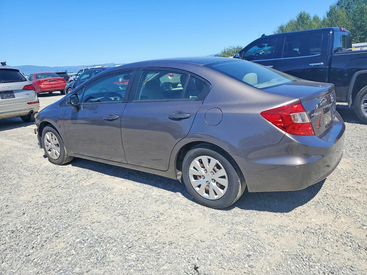 2012 Honda Civic Lx Gray vin: 19XFB2F58CE372944