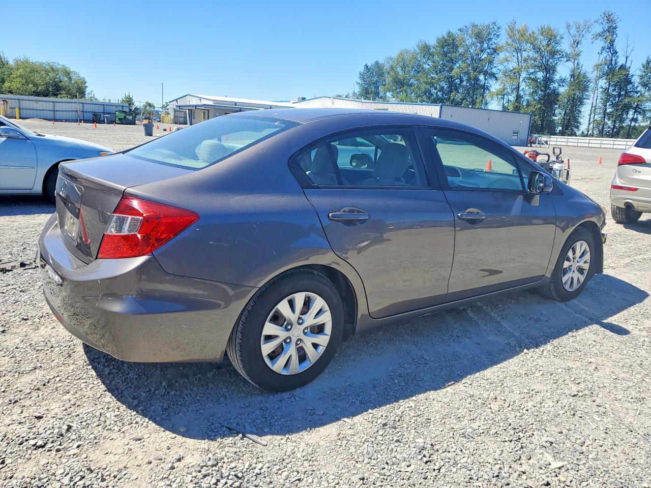 2012 Honda Civic Lx Gray vin: 19XFB2F58CE372944