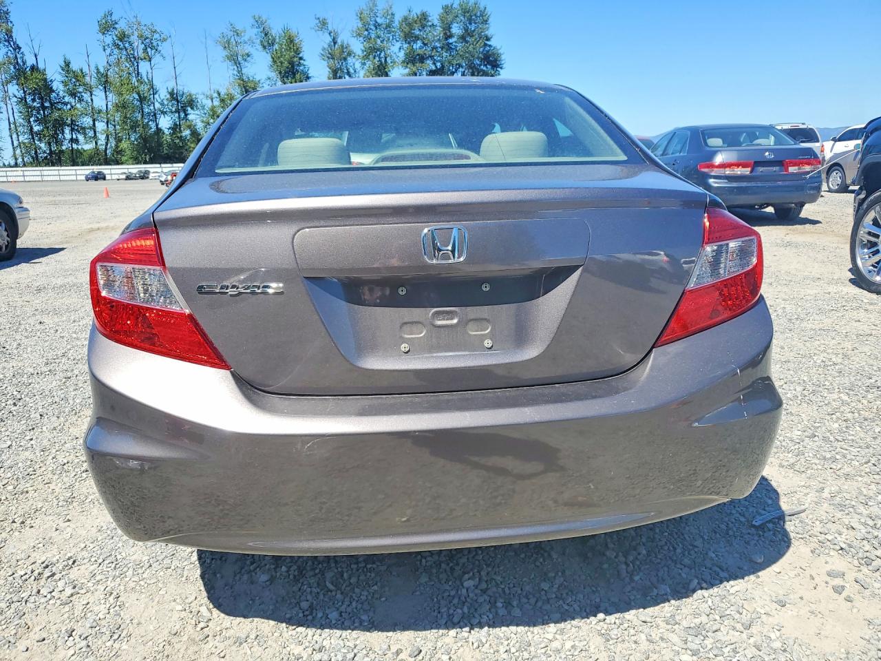 2012 Honda Civic Lx Gray vin: 19XFB2F58CE372944