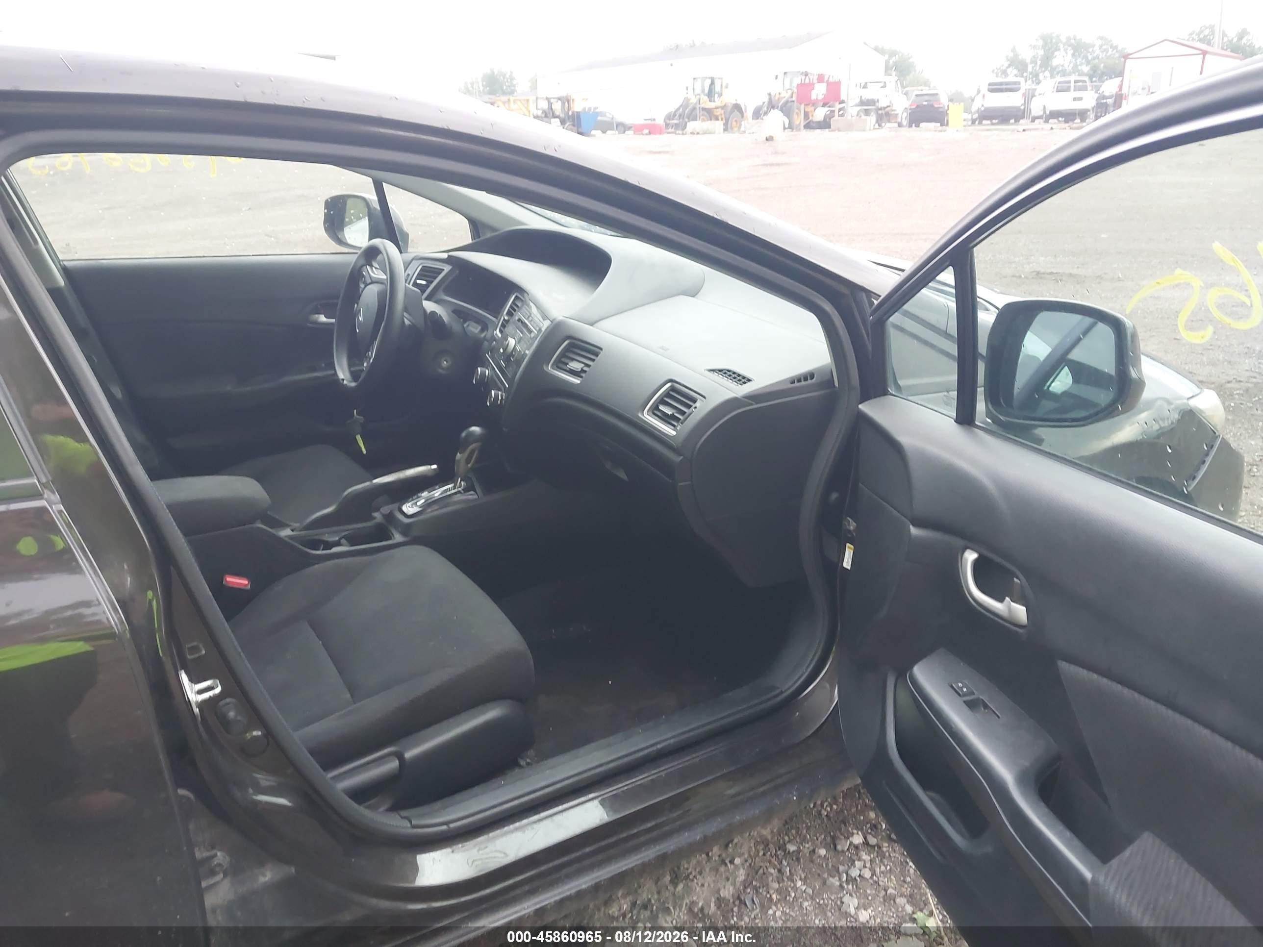 2013 Honda Civic Lx Black vin: 19XFB2F58DE012462