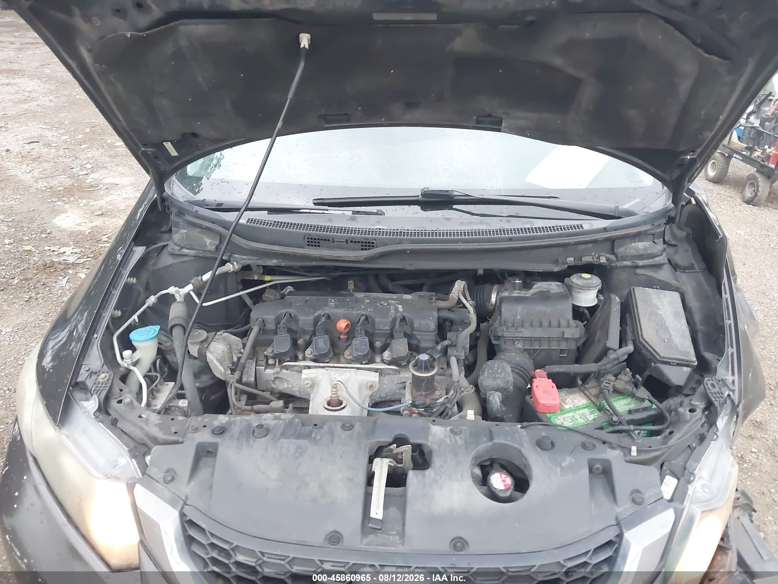 2013 Honda Civic Lx Black vin: 19XFB2F58DE012462