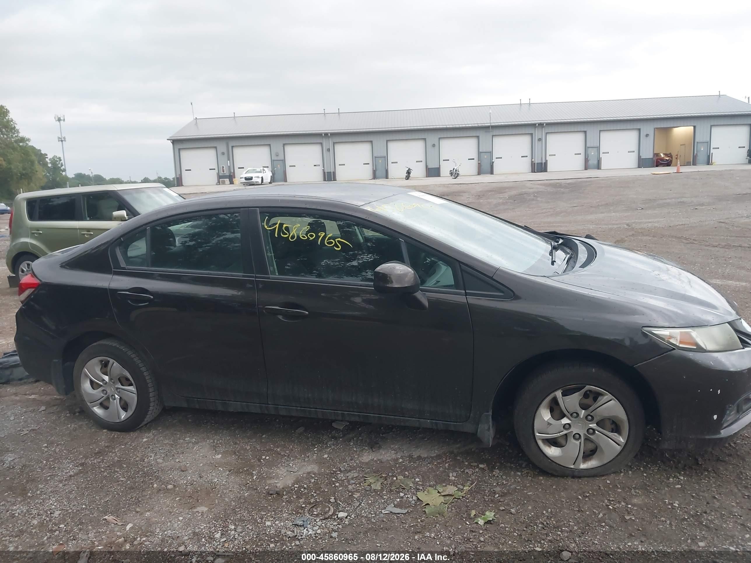 2013 Honda Civic Lx Black vin: 19XFB2F58DE012462