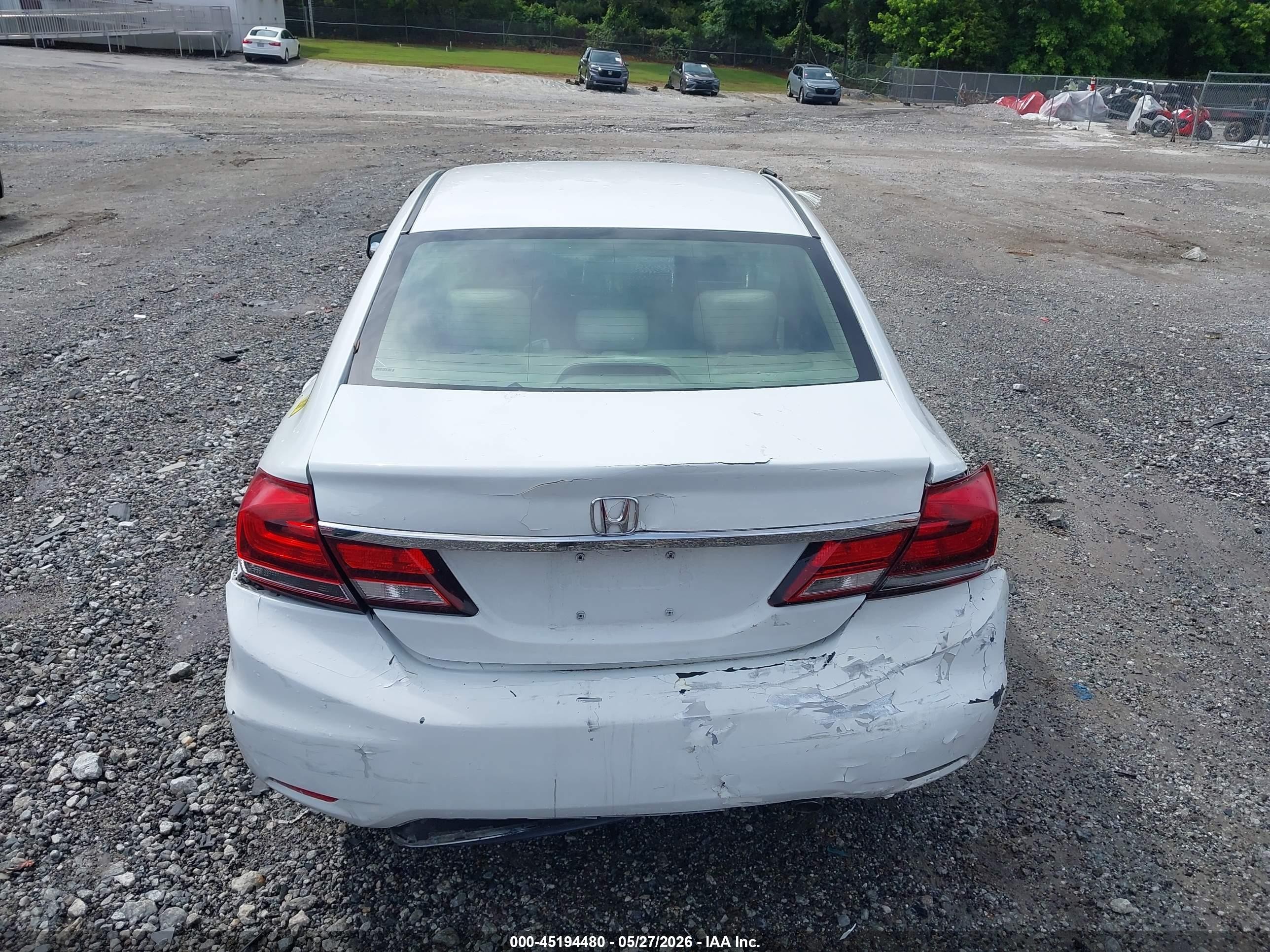 2013 Honda Civic Lx White vin: 19XFB2F58DE015037