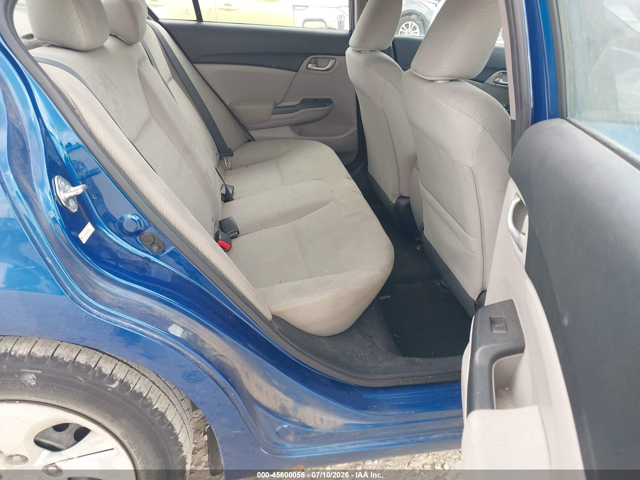 2013 Honda Civic Lx Blue vin: 19XFB2F58DE016950