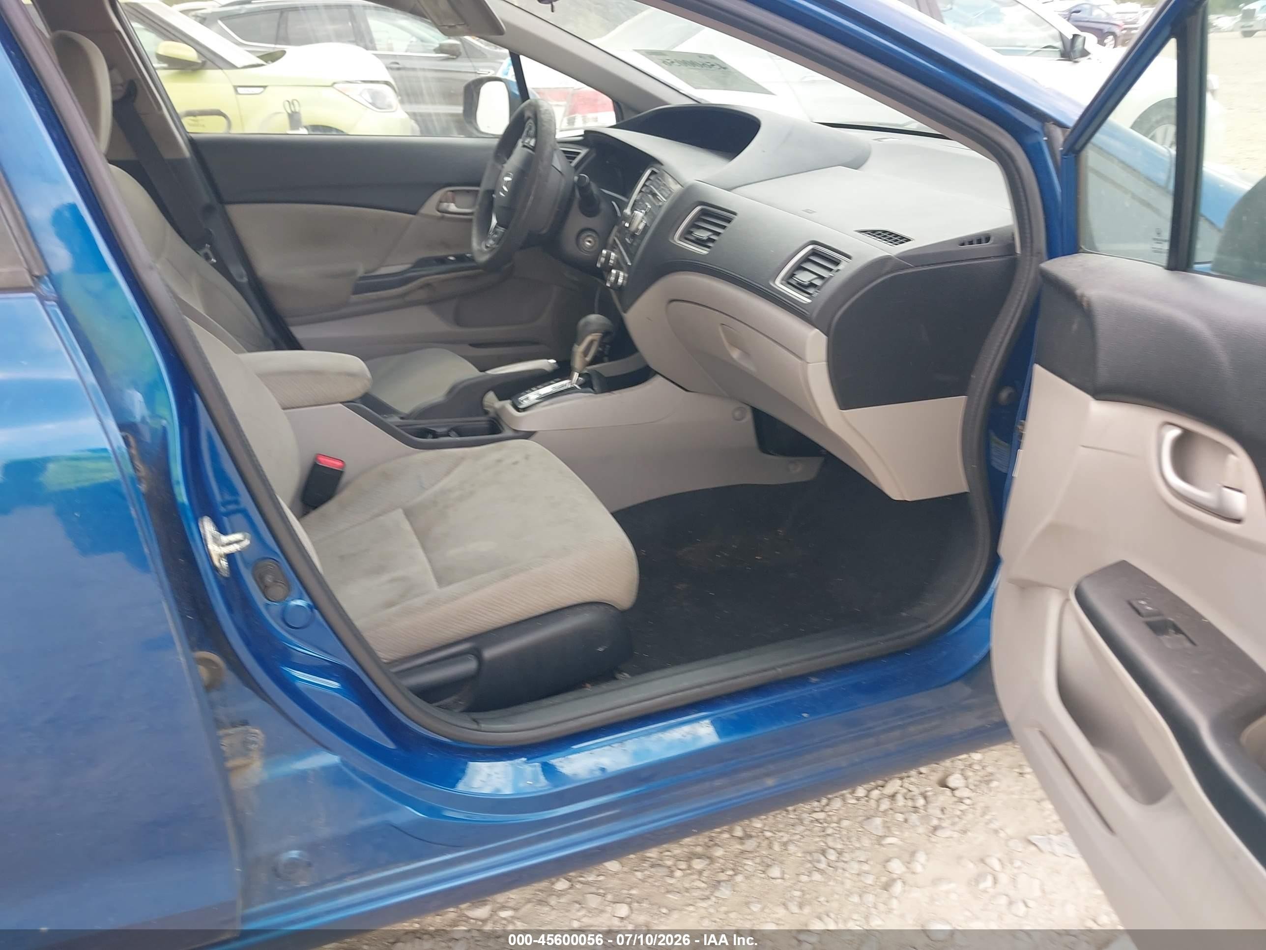 2013 Honda Civic Lx Blue vin: 19XFB2F58DE016950