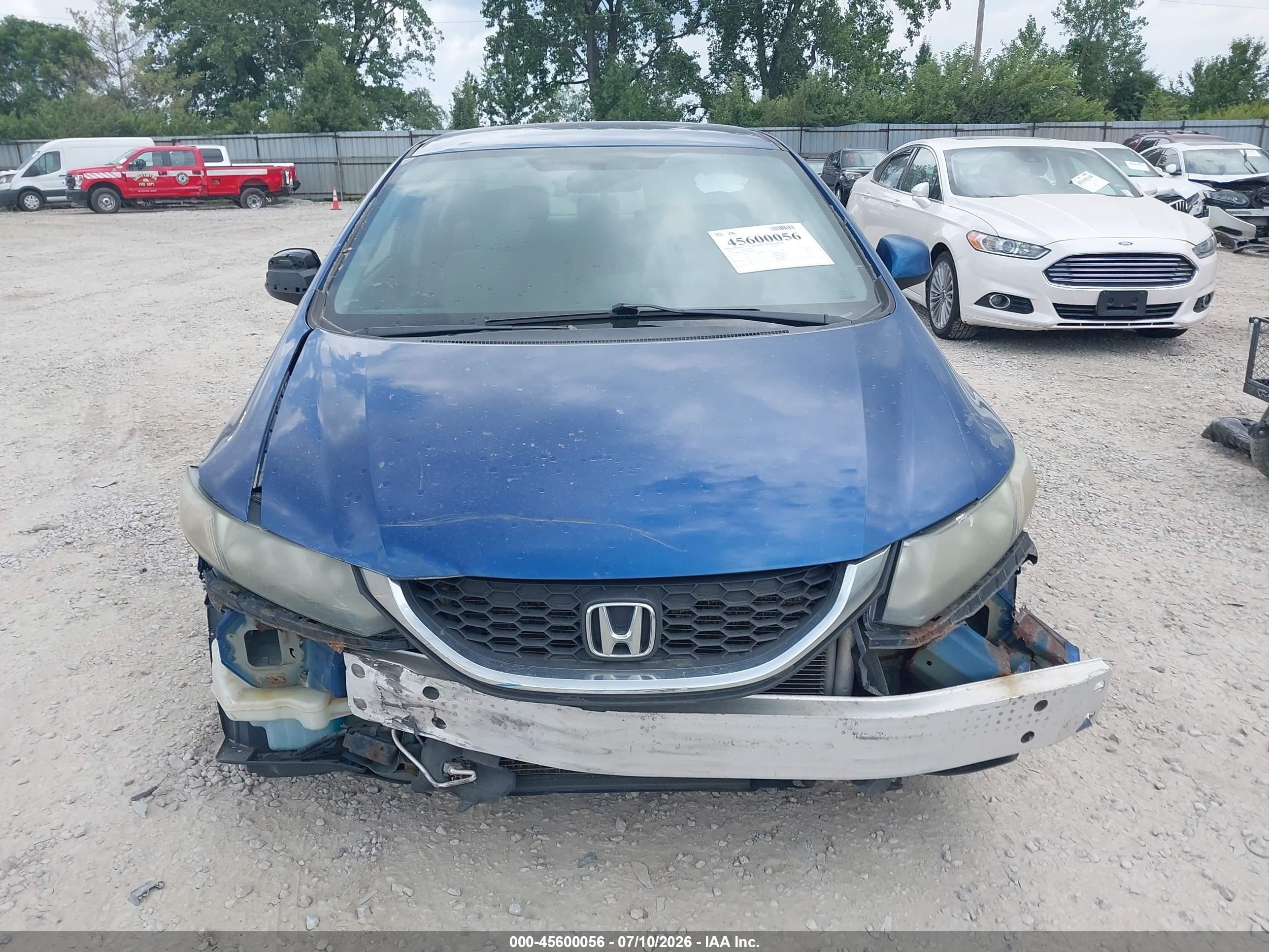 2013 Honda Civic Lx Blue vin: 19XFB2F58DE016950