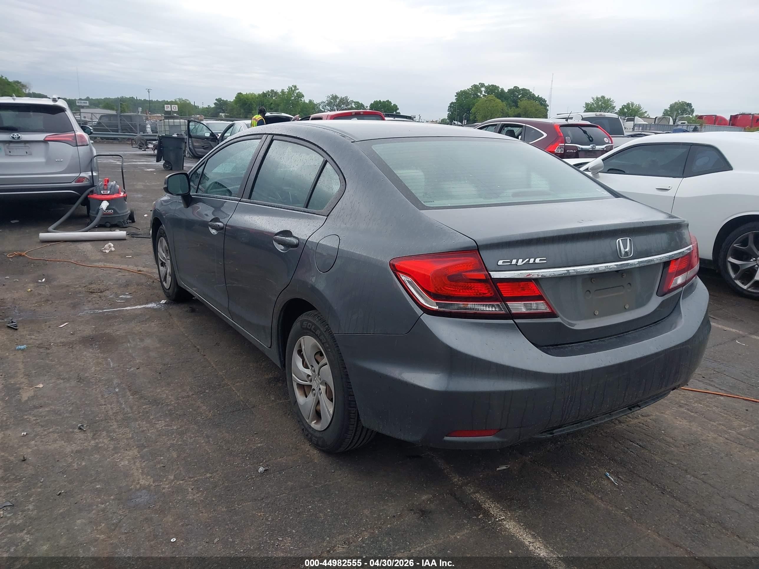 2013 Honda Civic Lx Gray vin: 19XFB2F58DE030119