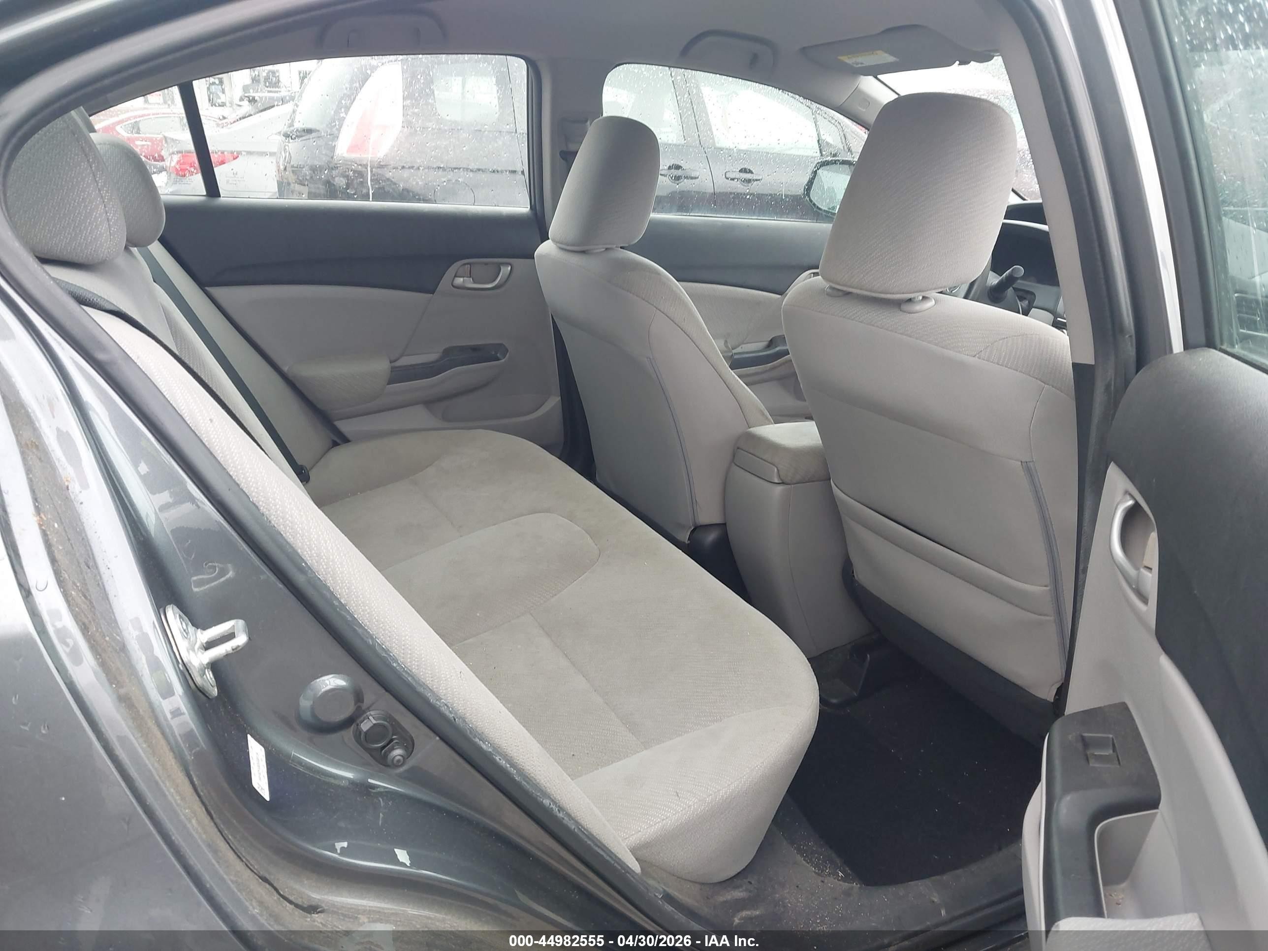 2013 Honda Civic Lx Gray vin: 19XFB2F58DE030119