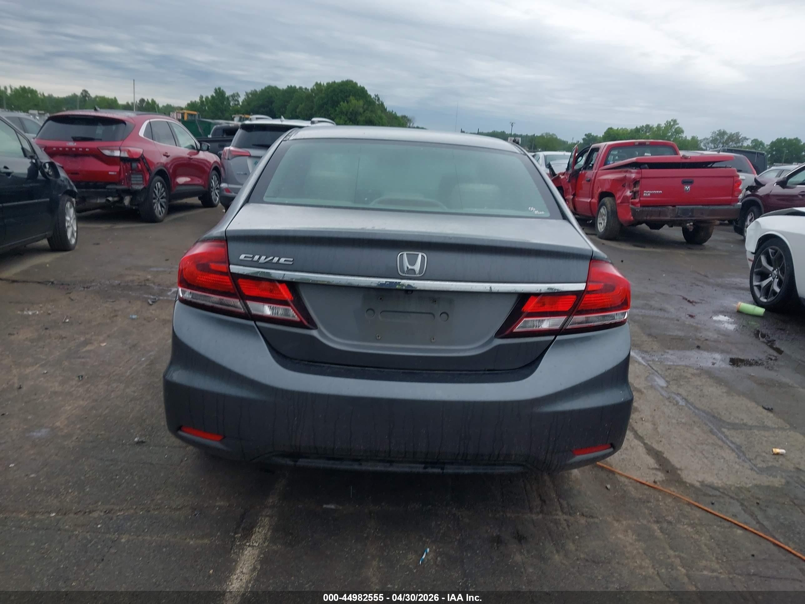 2013 Honda Civic Lx Gray vin: 19XFB2F58DE030119