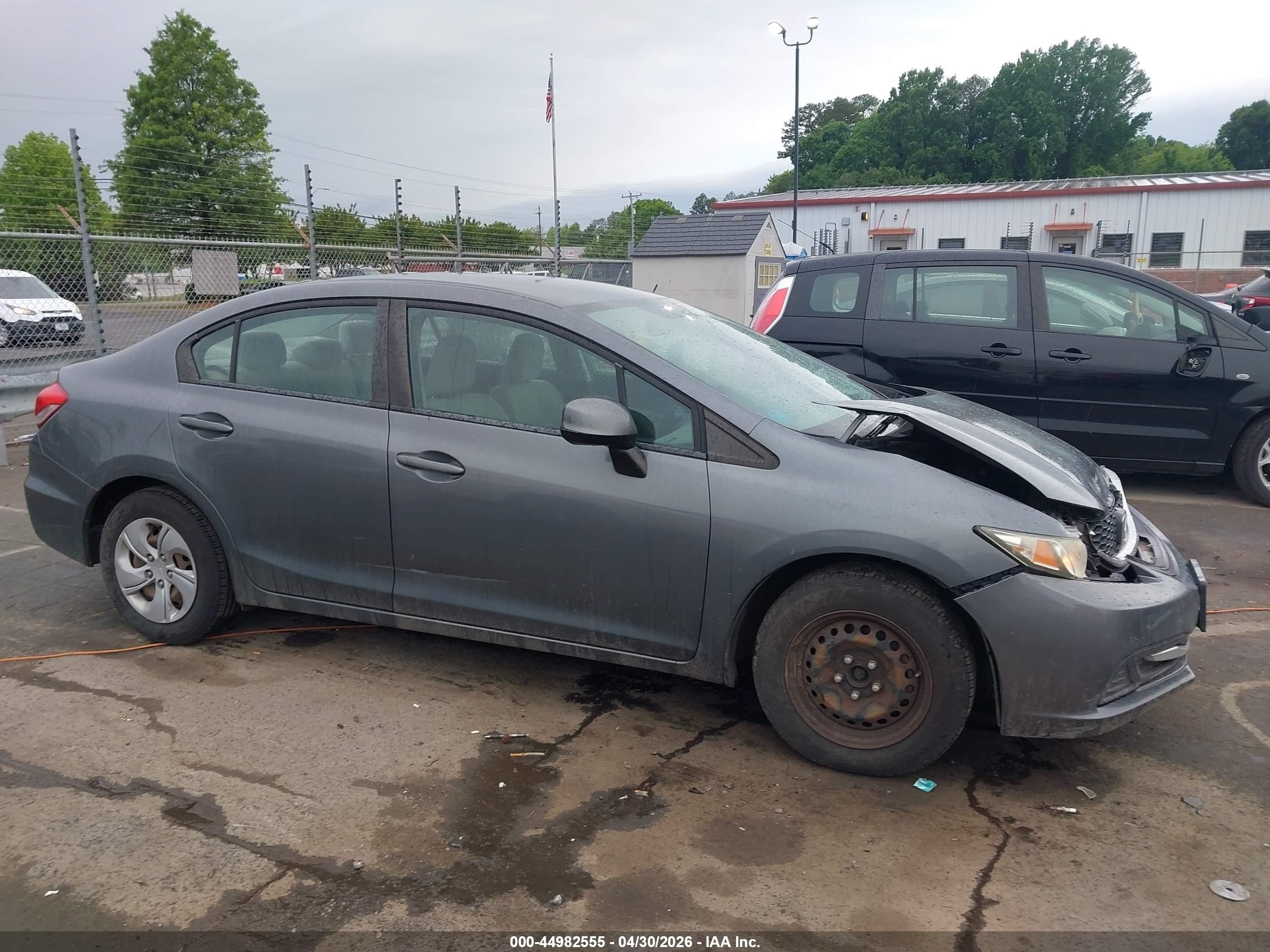 2013 Honda Civic Lx Gray vin: 19XFB2F58DE030119