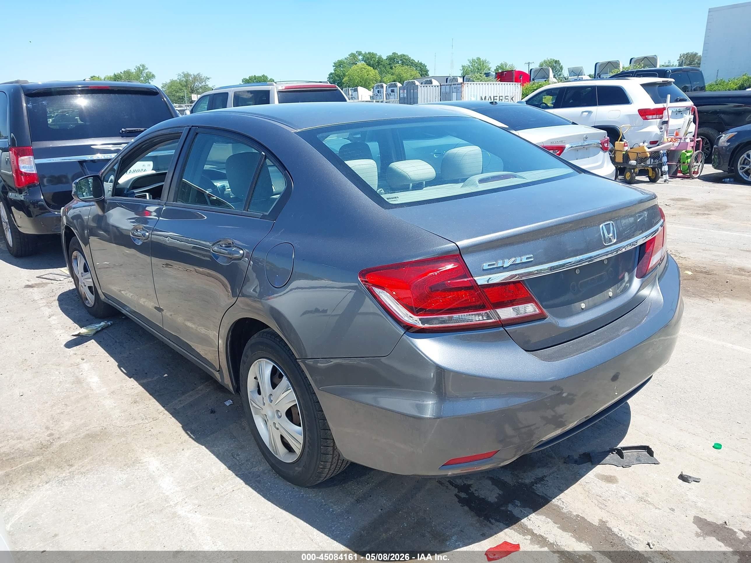 2013 Honda Civic Lx Gray vin: 19XFB2F58DE032694