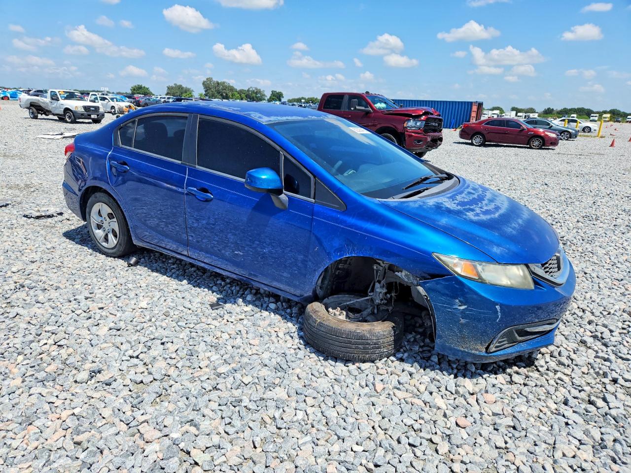 2013 Honda Civic Lx Синий vin: 19XFB2F58DE034798