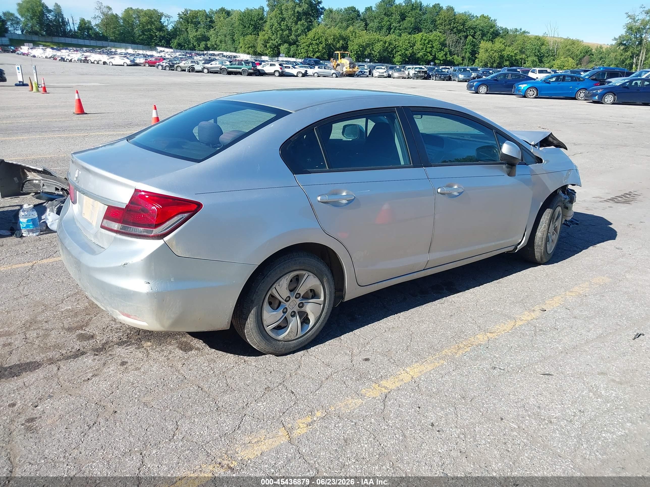 2013 Honda Civic Lx Silver vin: 19XFB2F58DE040777