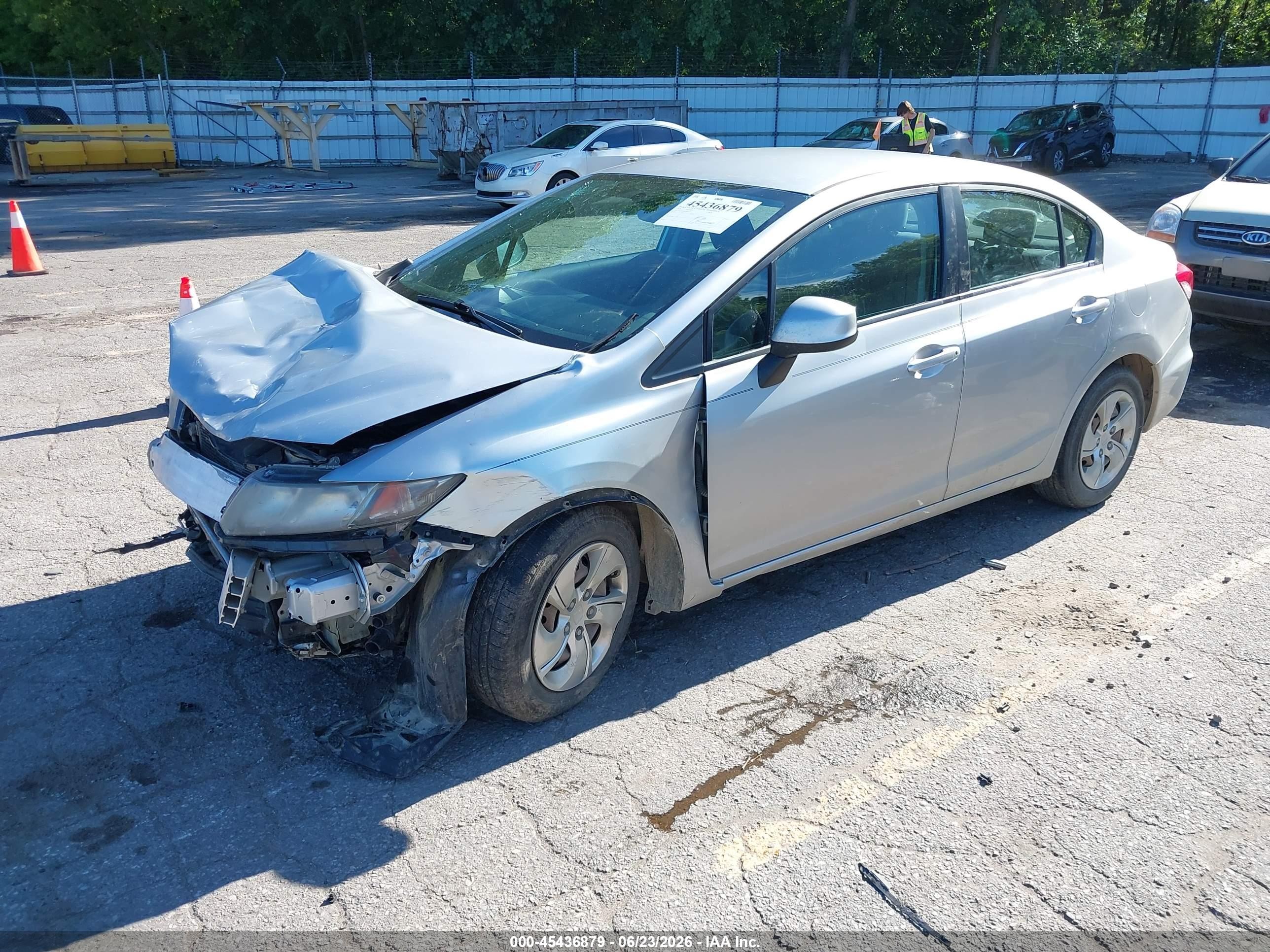 2013 Honda Civic Lx Silver vin: 19XFB2F58DE040777