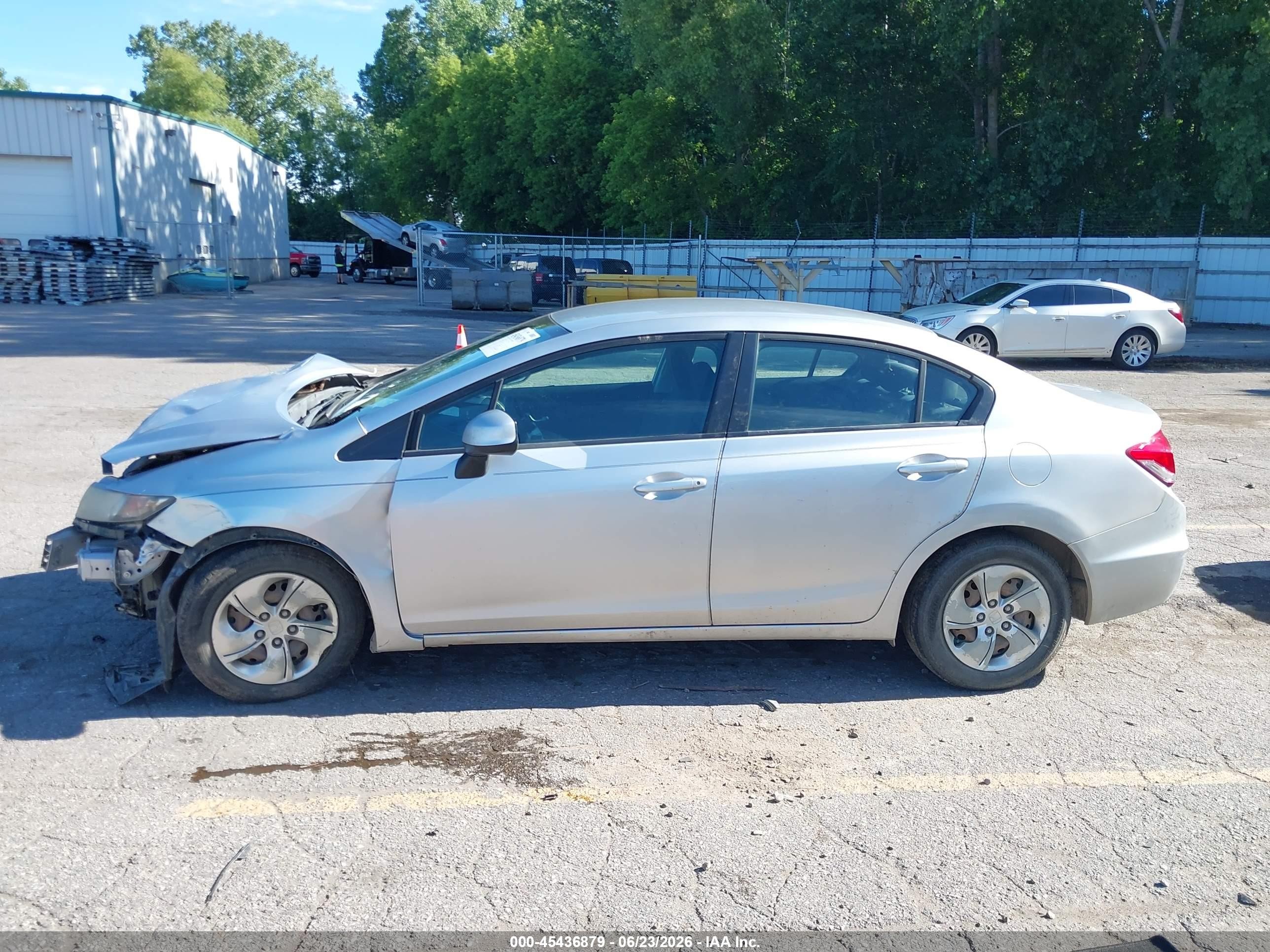 2013 Honda Civic Lx Silver vin: 19XFB2F58DE040777