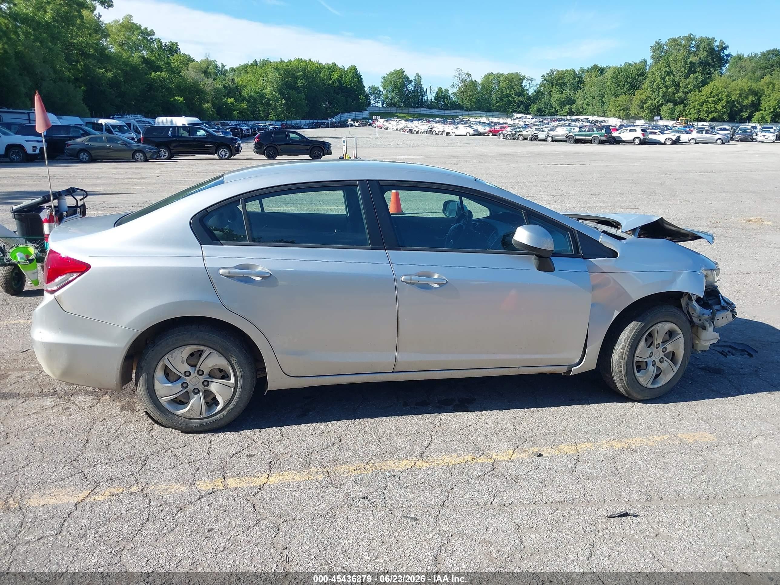 2013 Honda Civic Lx Silver vin: 19XFB2F58DE040777