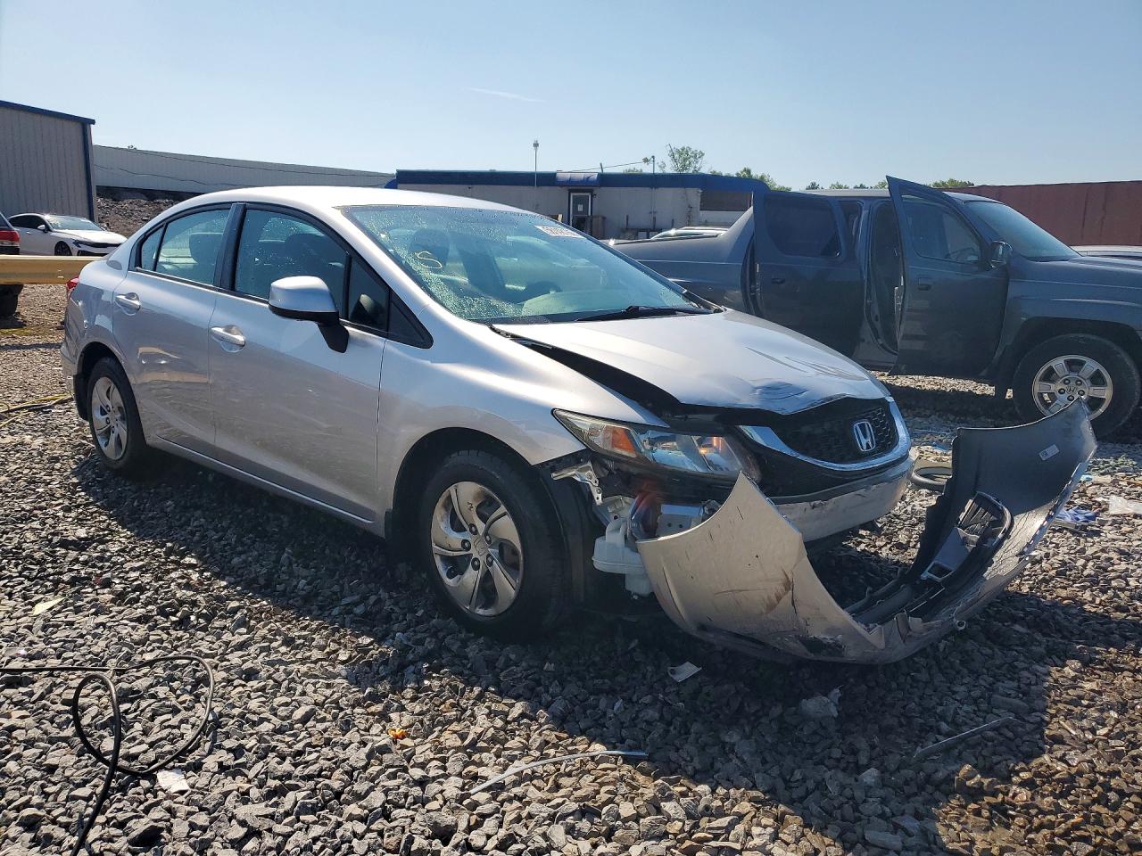 2013 Honda Civic Lx Silver vin: 19XFB2F58DE045784