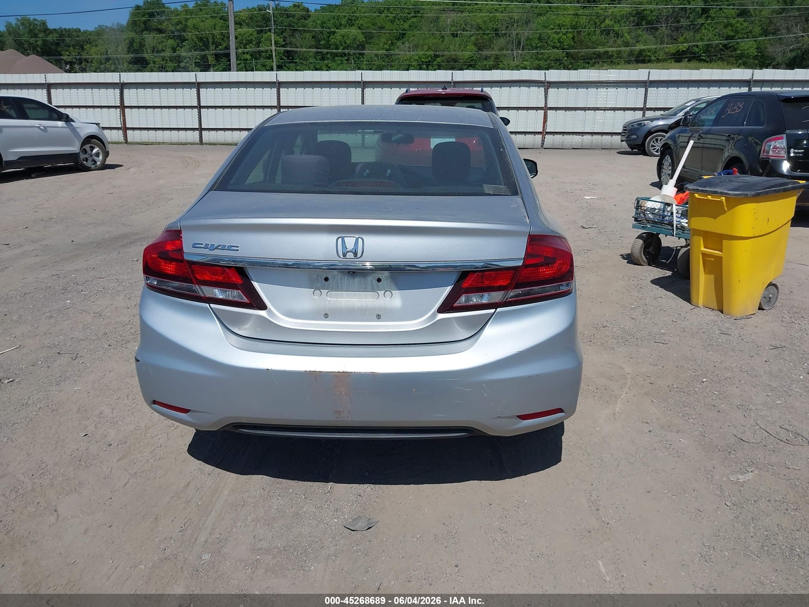 2013 Honda Civic Lx Silver vin: 19XFB2F58DE050595