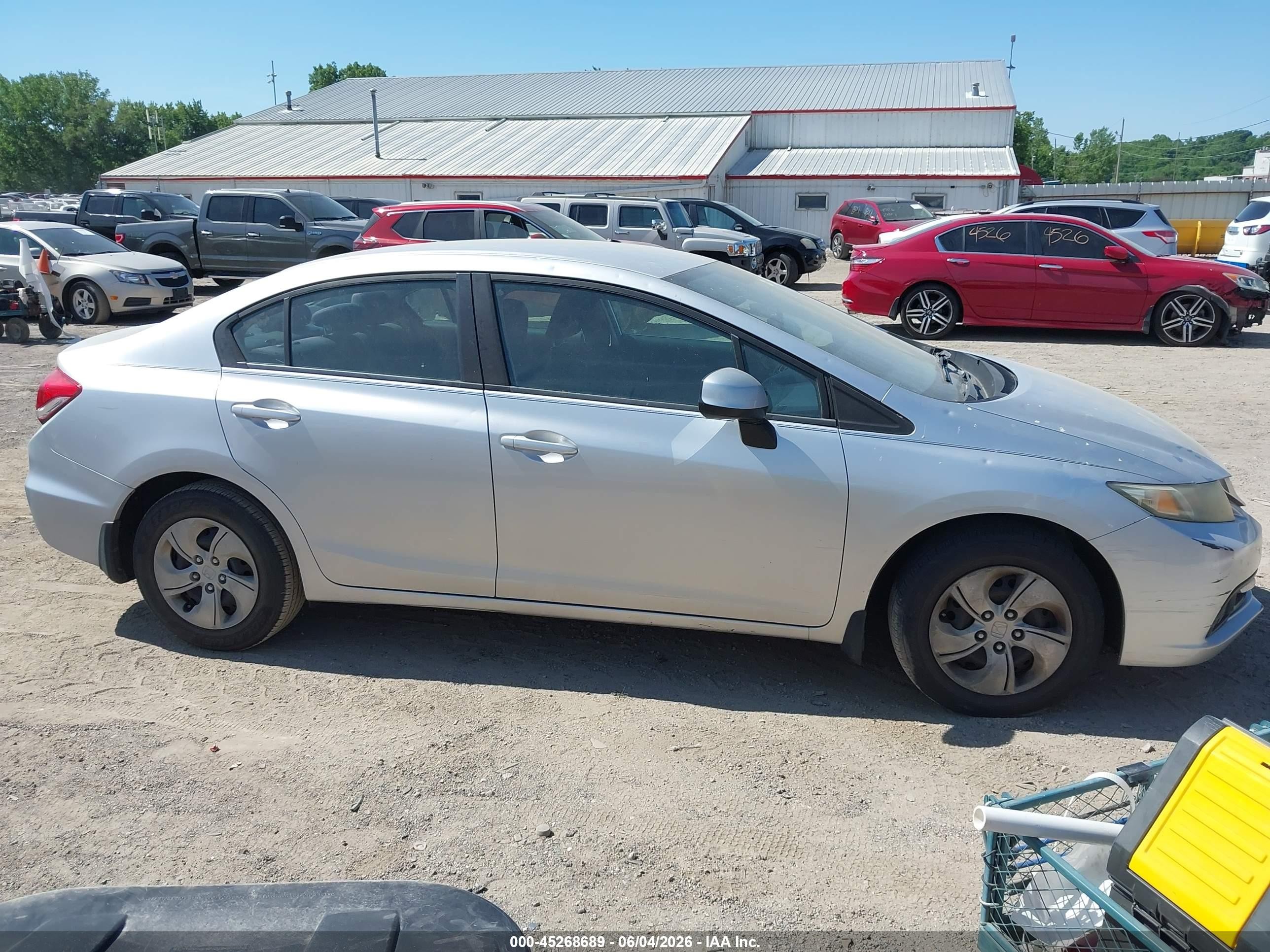 2013 Honda Civic Lx Silver vin: 19XFB2F58DE050595