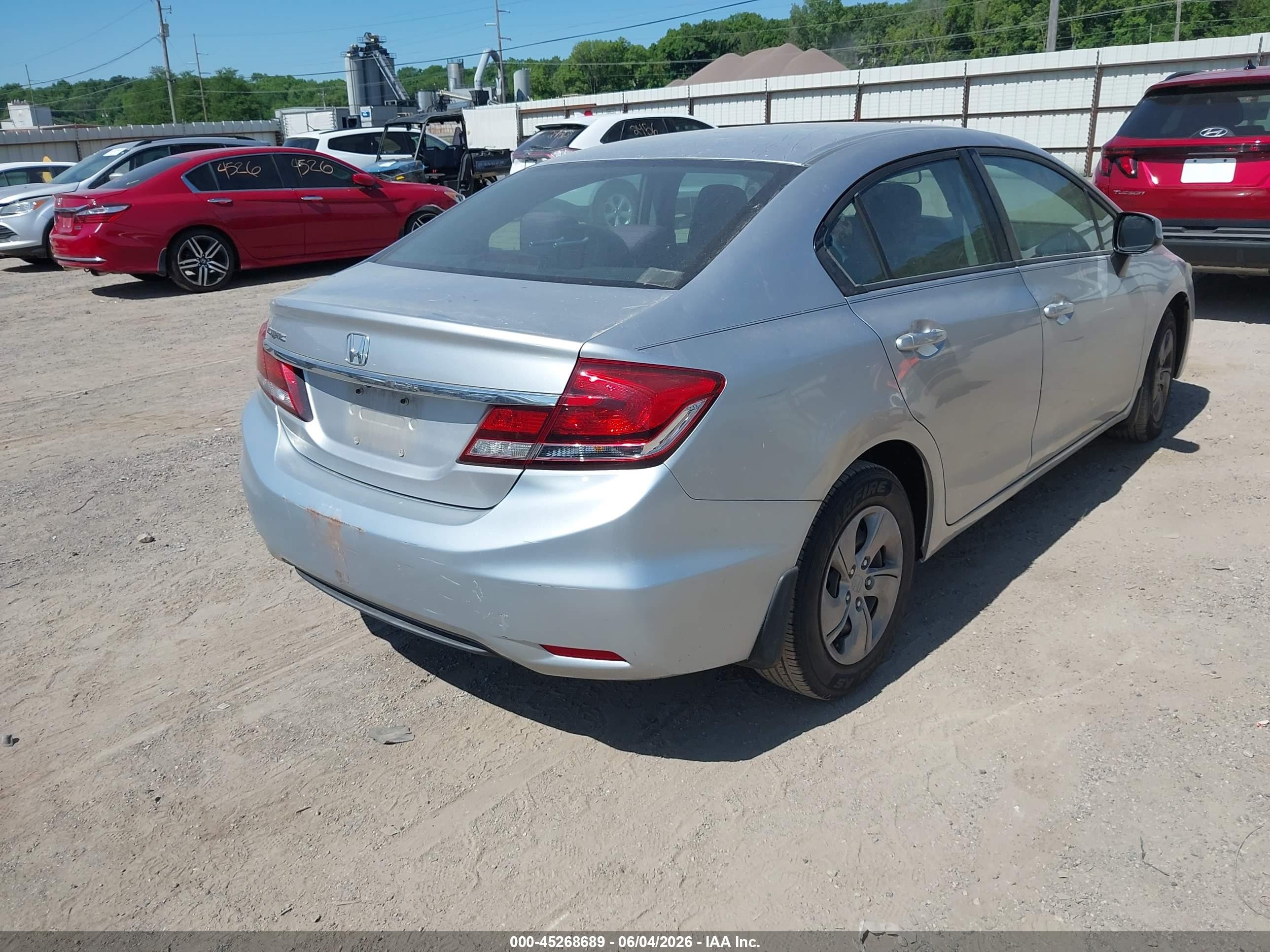 2013 Honda Civic Lx Silver vin: 19XFB2F58DE050595