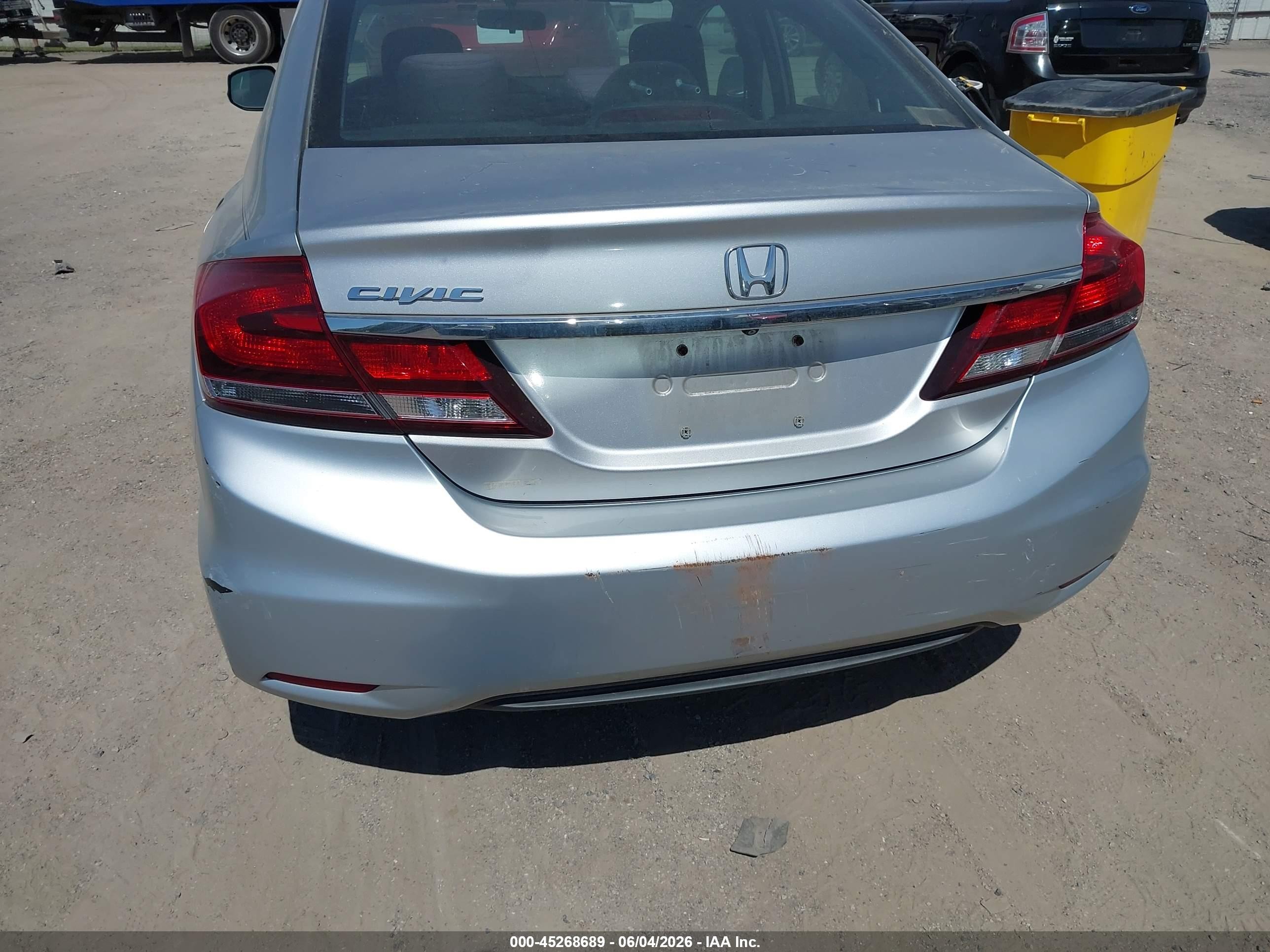 2013 Honda Civic Lx Silver vin: 19XFB2F58DE050595