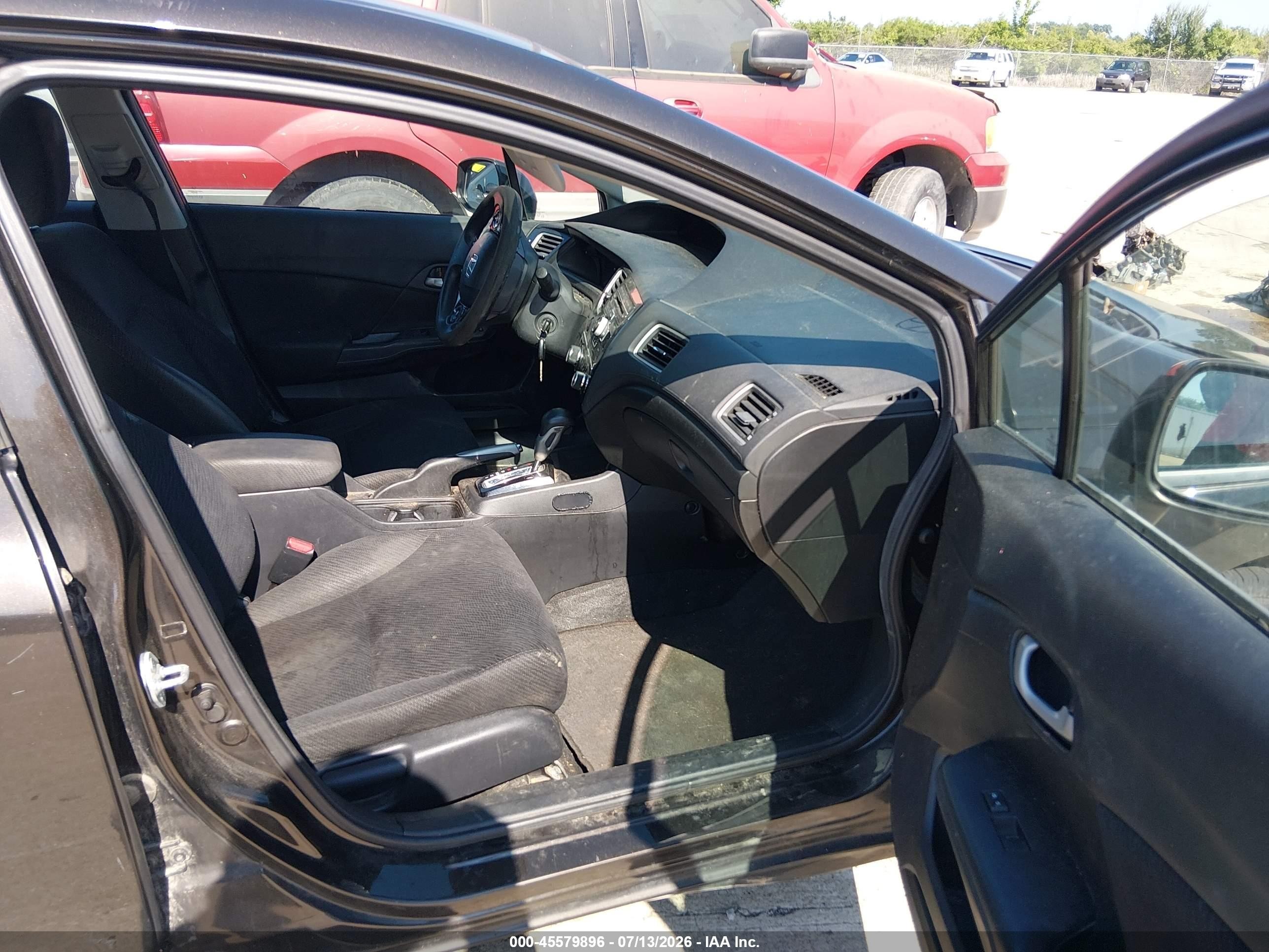 2013 Honda Civic Lx Black vin: 19XFB2F58DE057286