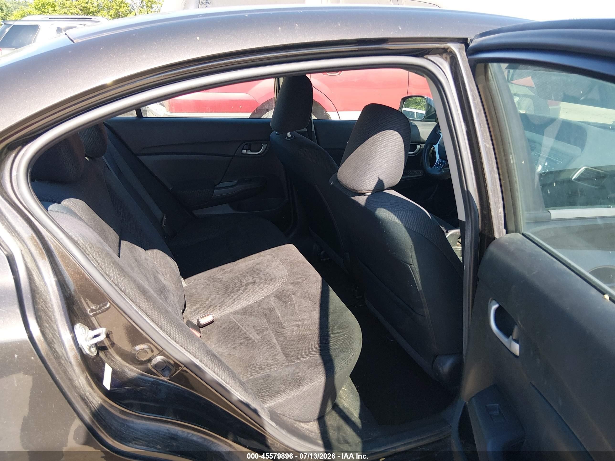 2013 Honda Civic Lx Black vin: 19XFB2F58DE057286