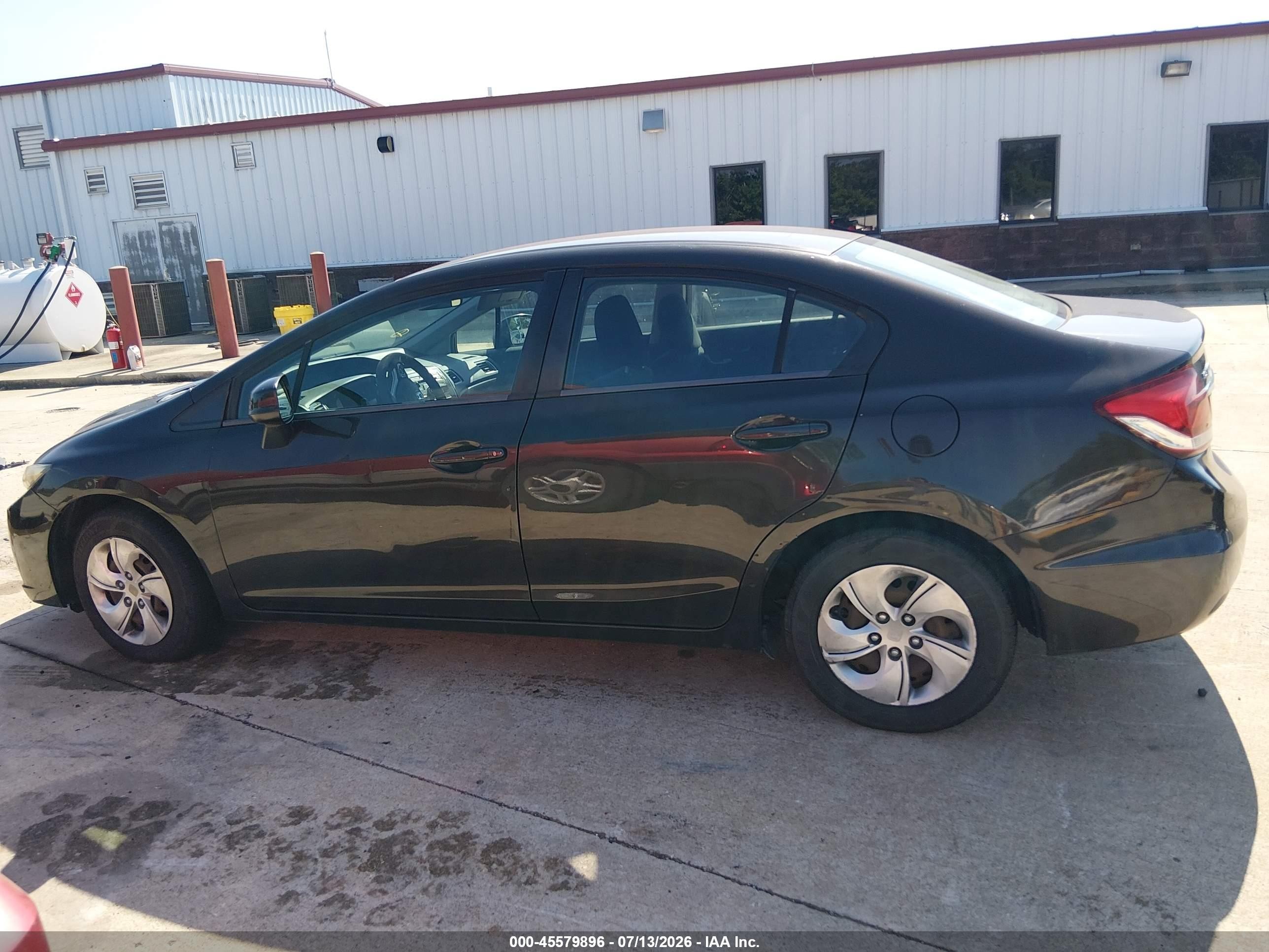 2013 Honda Civic Lx Black vin: 19XFB2F58DE057286