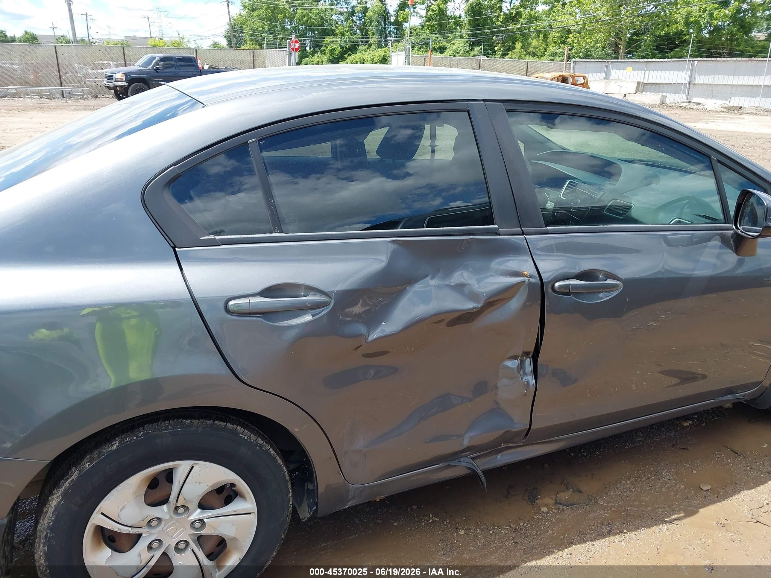 2013 Honda Civic Lx Gray vin: 19XFB2F58DE089509