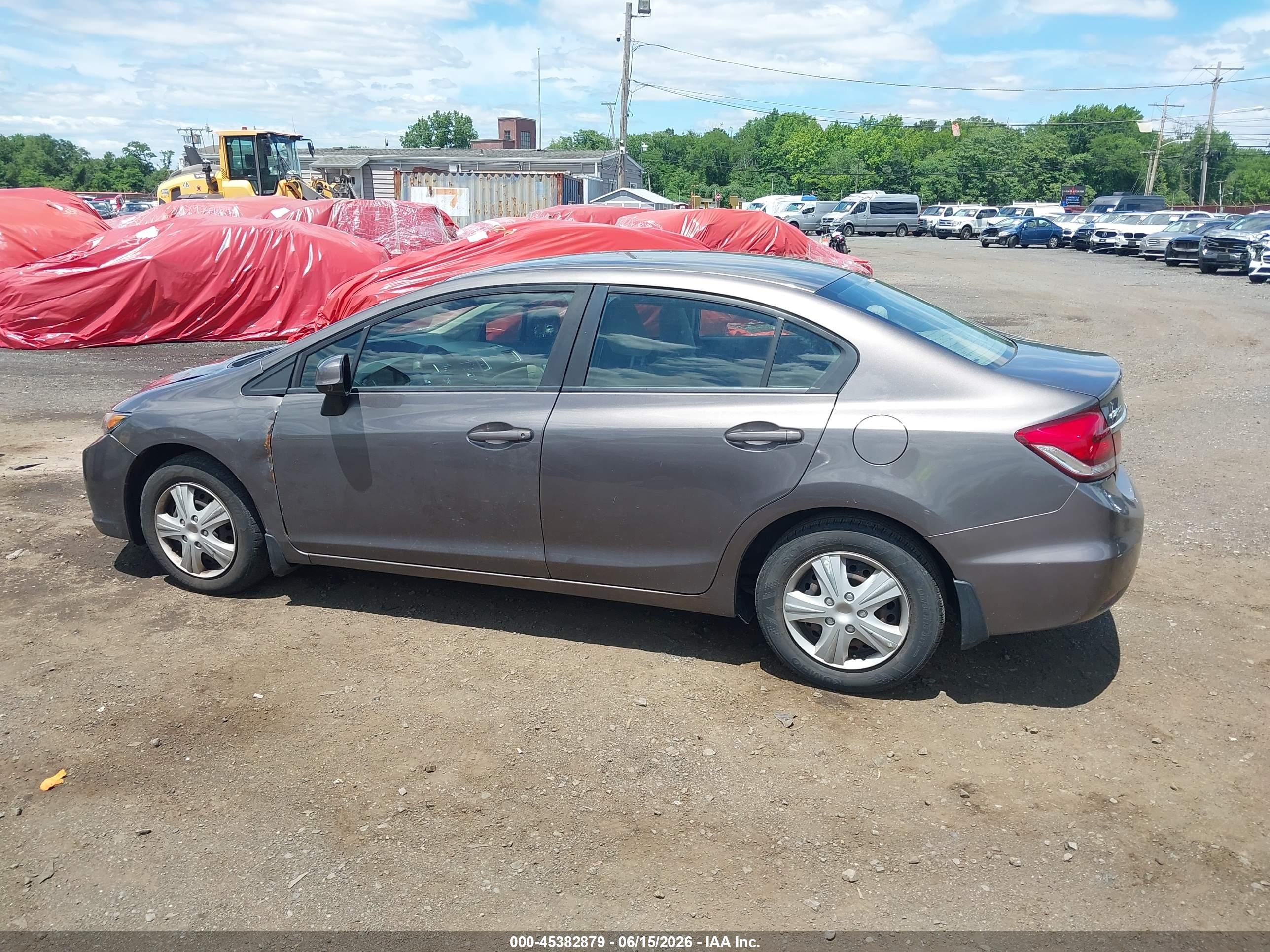 2013 Honda Civic Lx Brown vin: 19XFB2F58DE201452