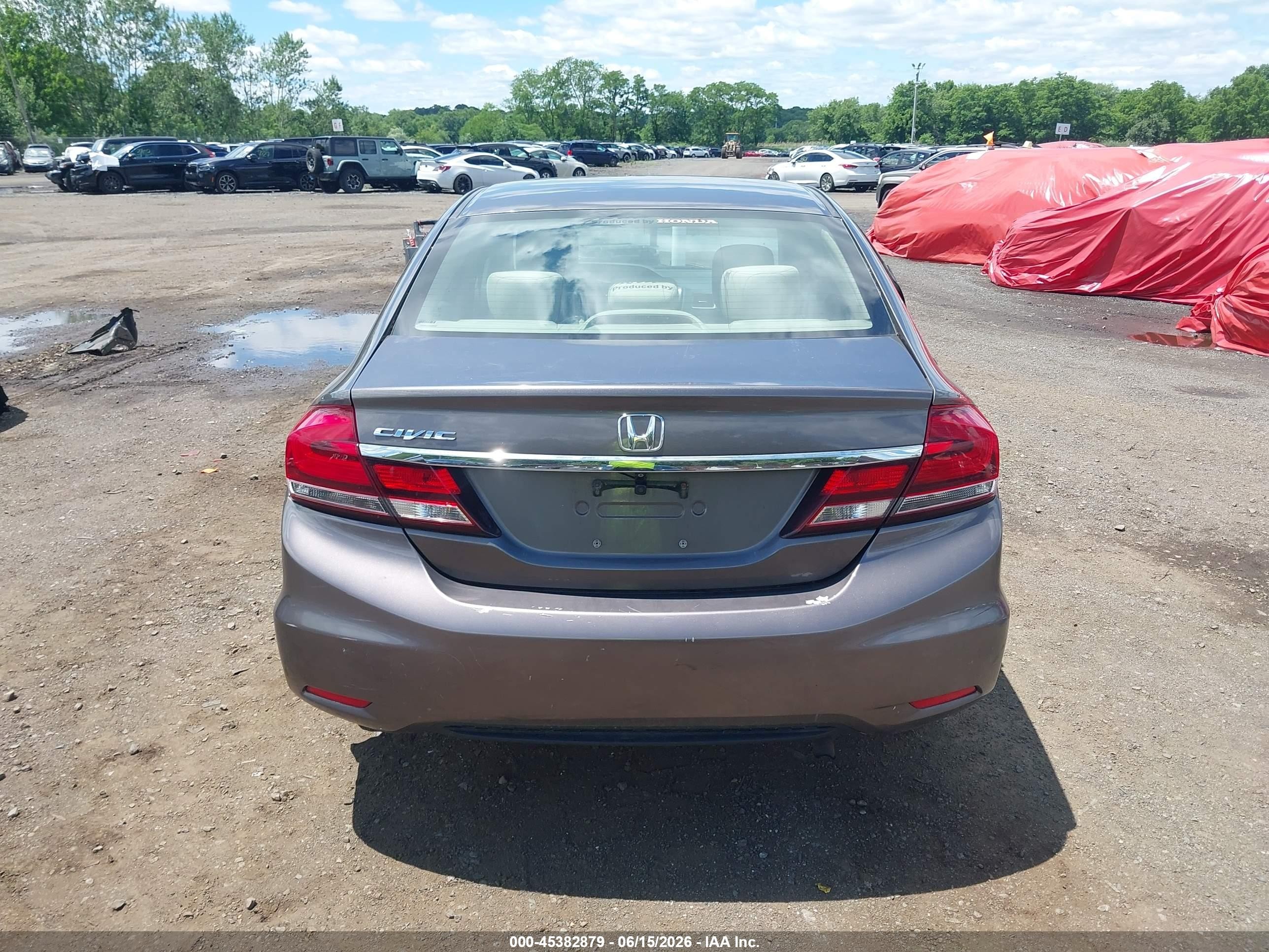 2013 Honda Civic Lx Brown vin: 19XFB2F58DE201452