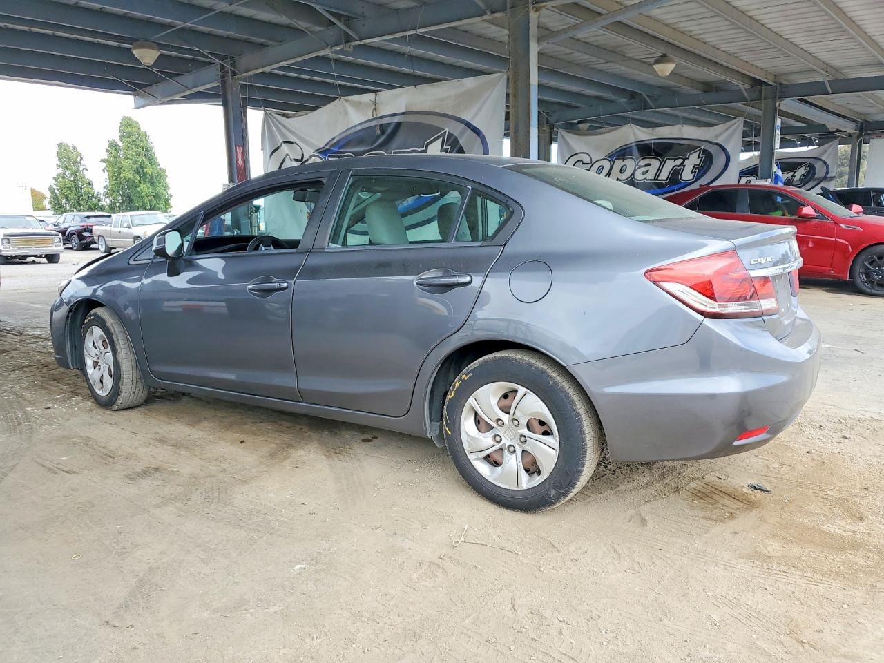 2013 Honda Civic Lx Gray vin: 19XFB2F58DE221197