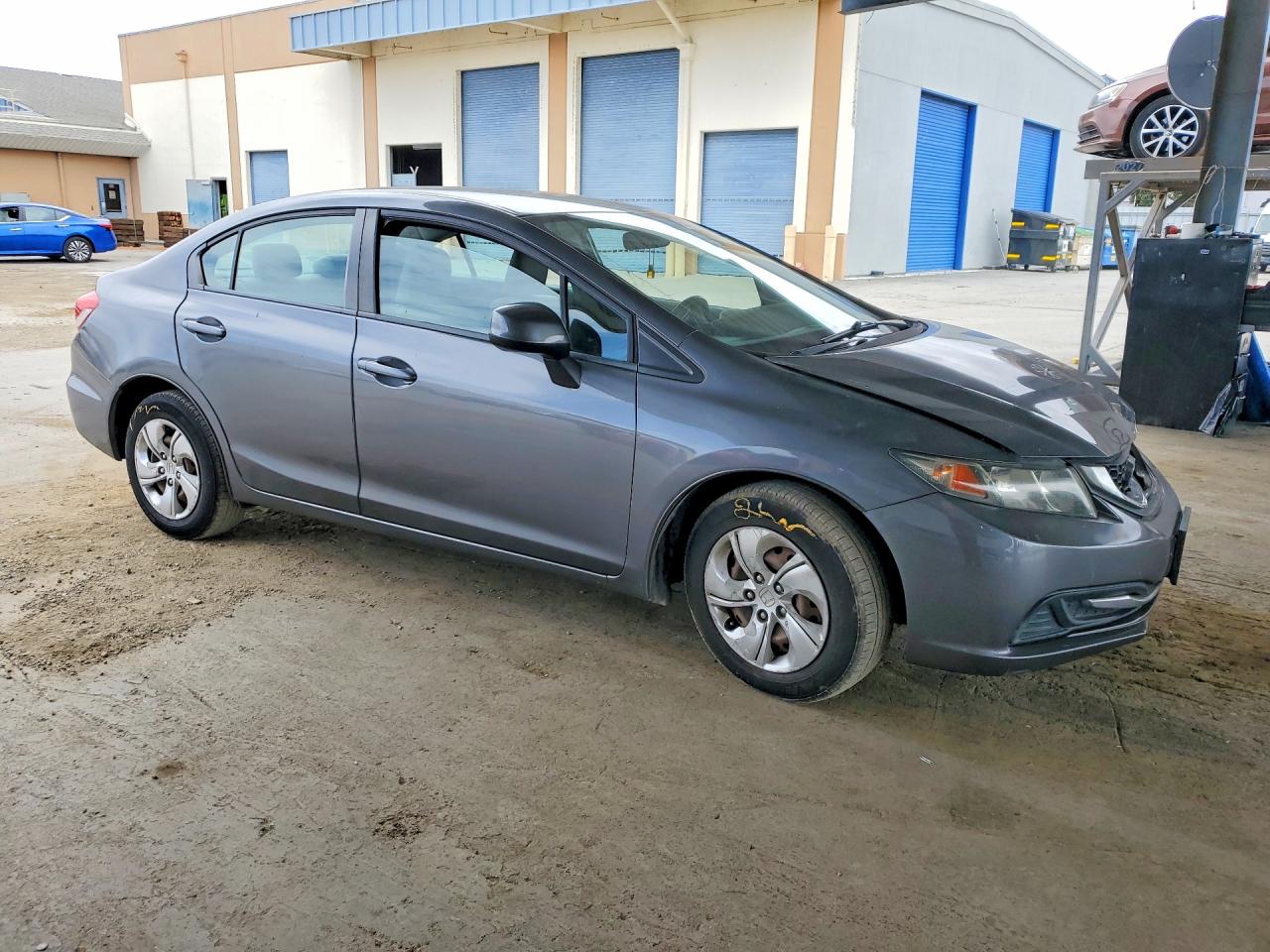 2013 Honda Civic Lx Gray vin: 19XFB2F58DE221197