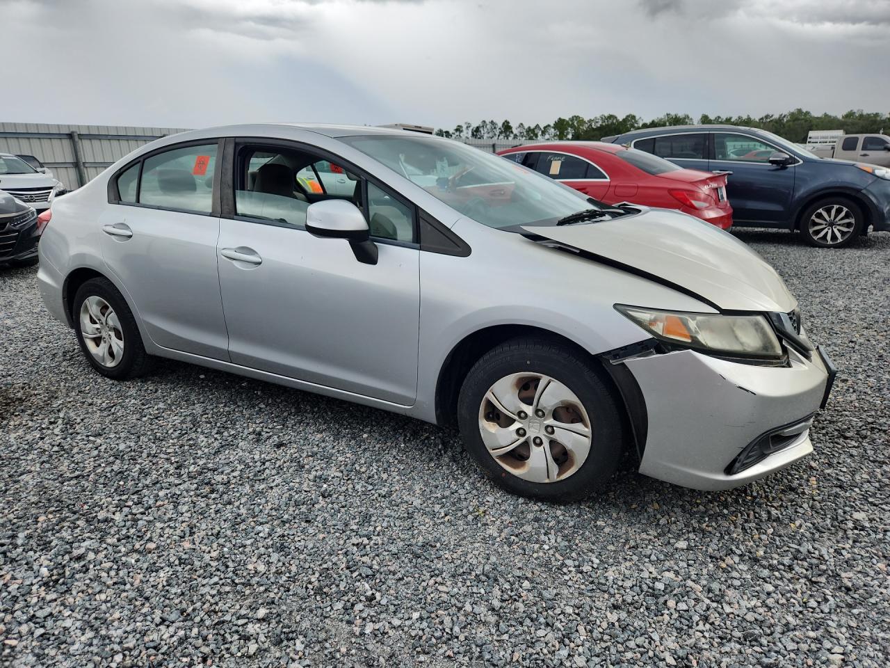 2013 Honda Civic Lx Silver vin: 19XFB2F58DE229817