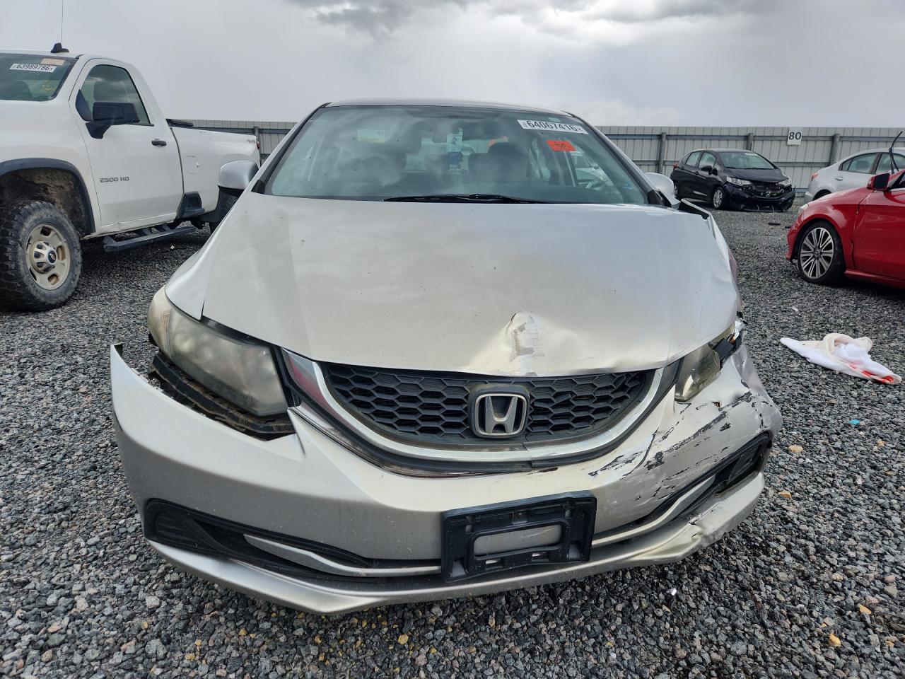 2013 Honda Civic Lx Silver vin: 19XFB2F58DE229817