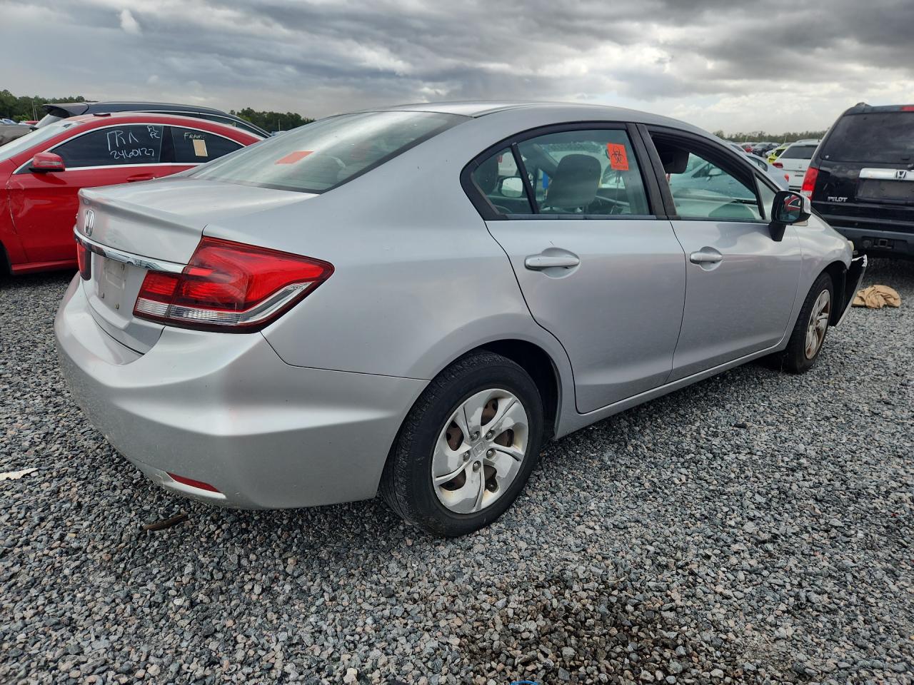 2013 Honda Civic Lx Silver vin: 19XFB2F58DE229817