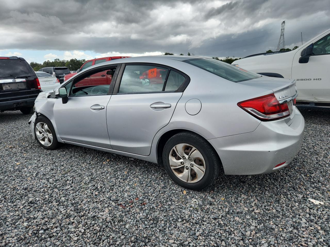 2013 Honda Civic Lx Silver vin: 19XFB2F58DE229817