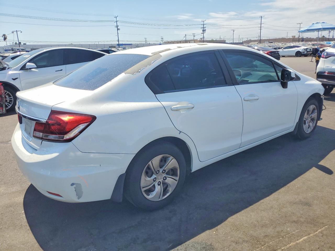 2013 Honda Civic Lx White vin: 19XFB2F58DE232569