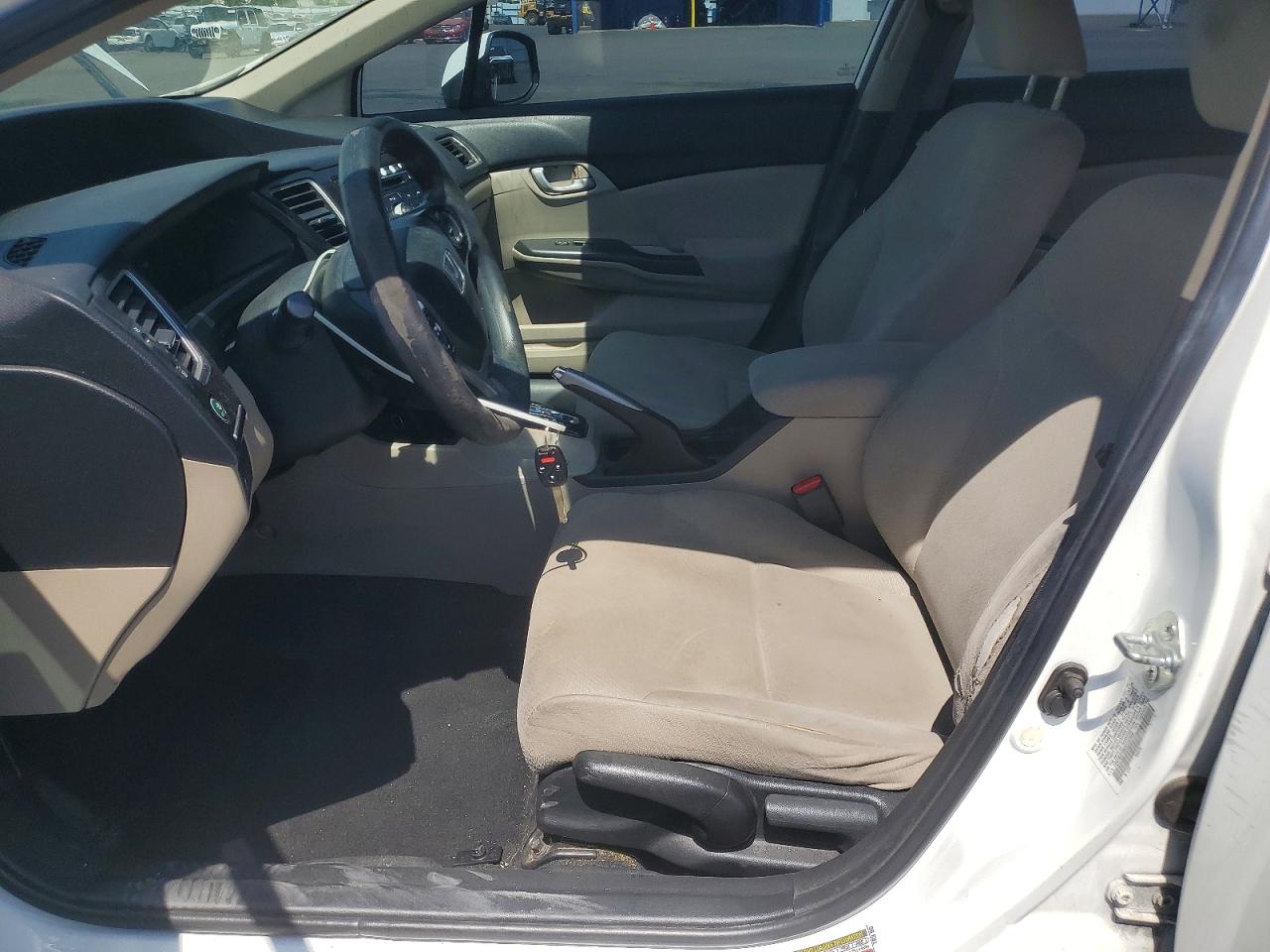 2013 Honda Civic Lx White vin: 19XFB2F58DE232569