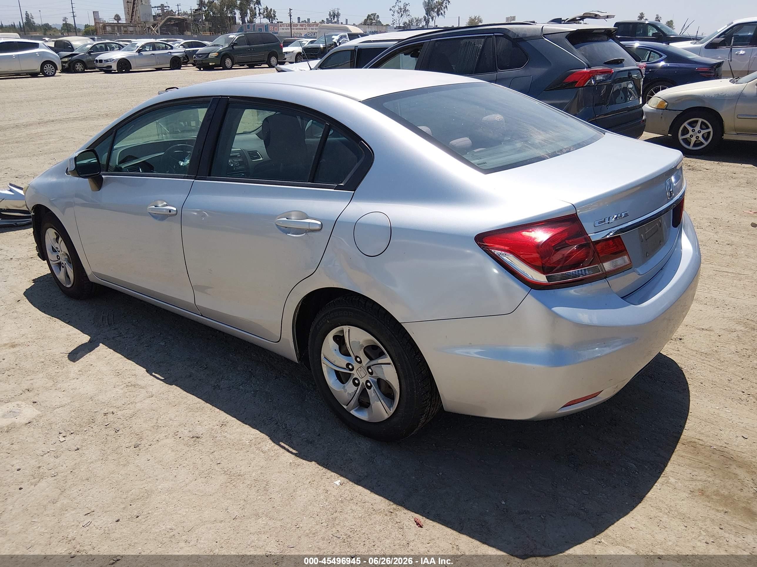 2013 Honda Civic Lx Silver vin: 19XFB2F58DE236492