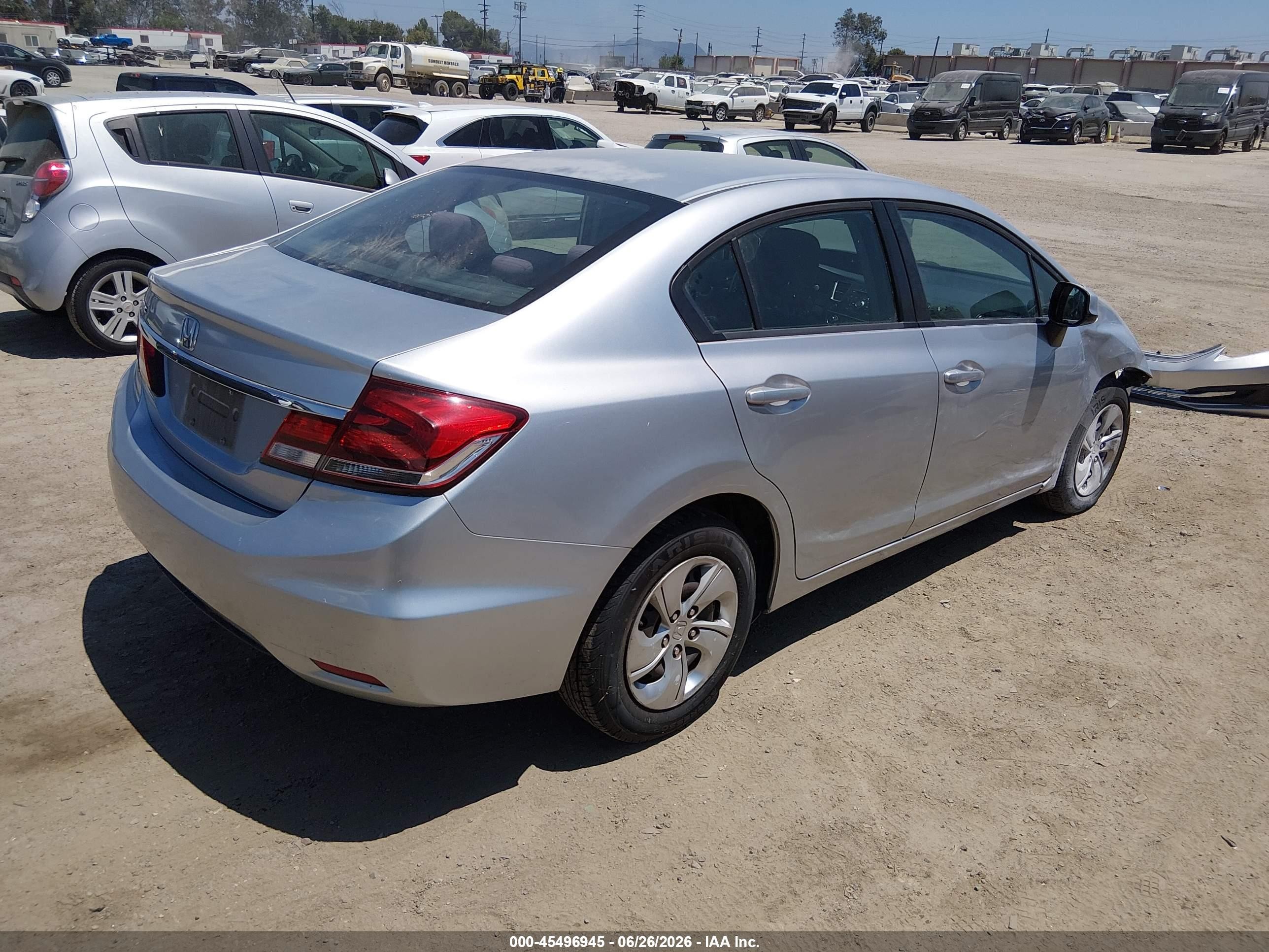 2013 Honda Civic Lx Silver vin: 19XFB2F58DE236492