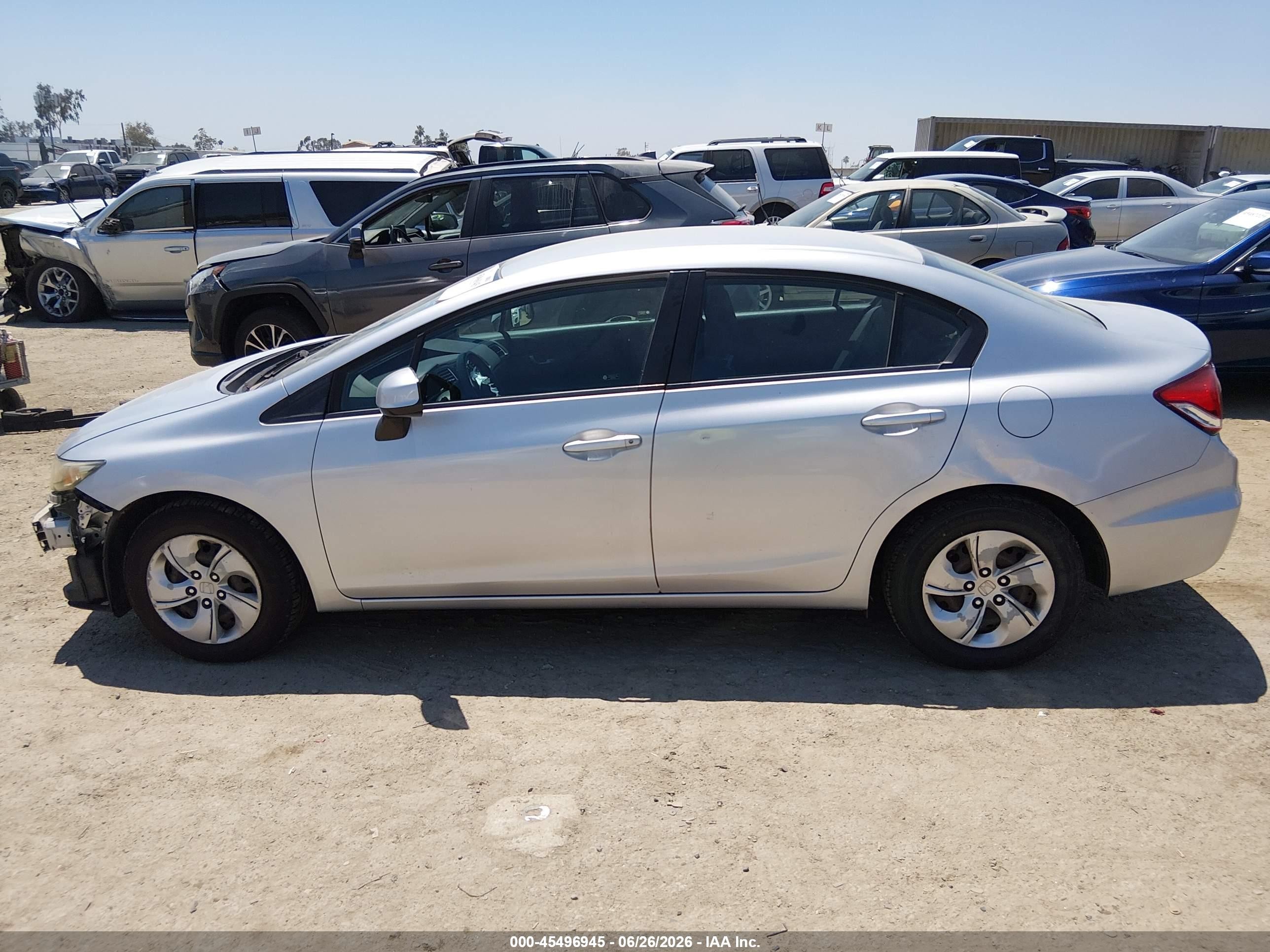 2013 Honda Civic Lx Silver vin: 19XFB2F58DE236492