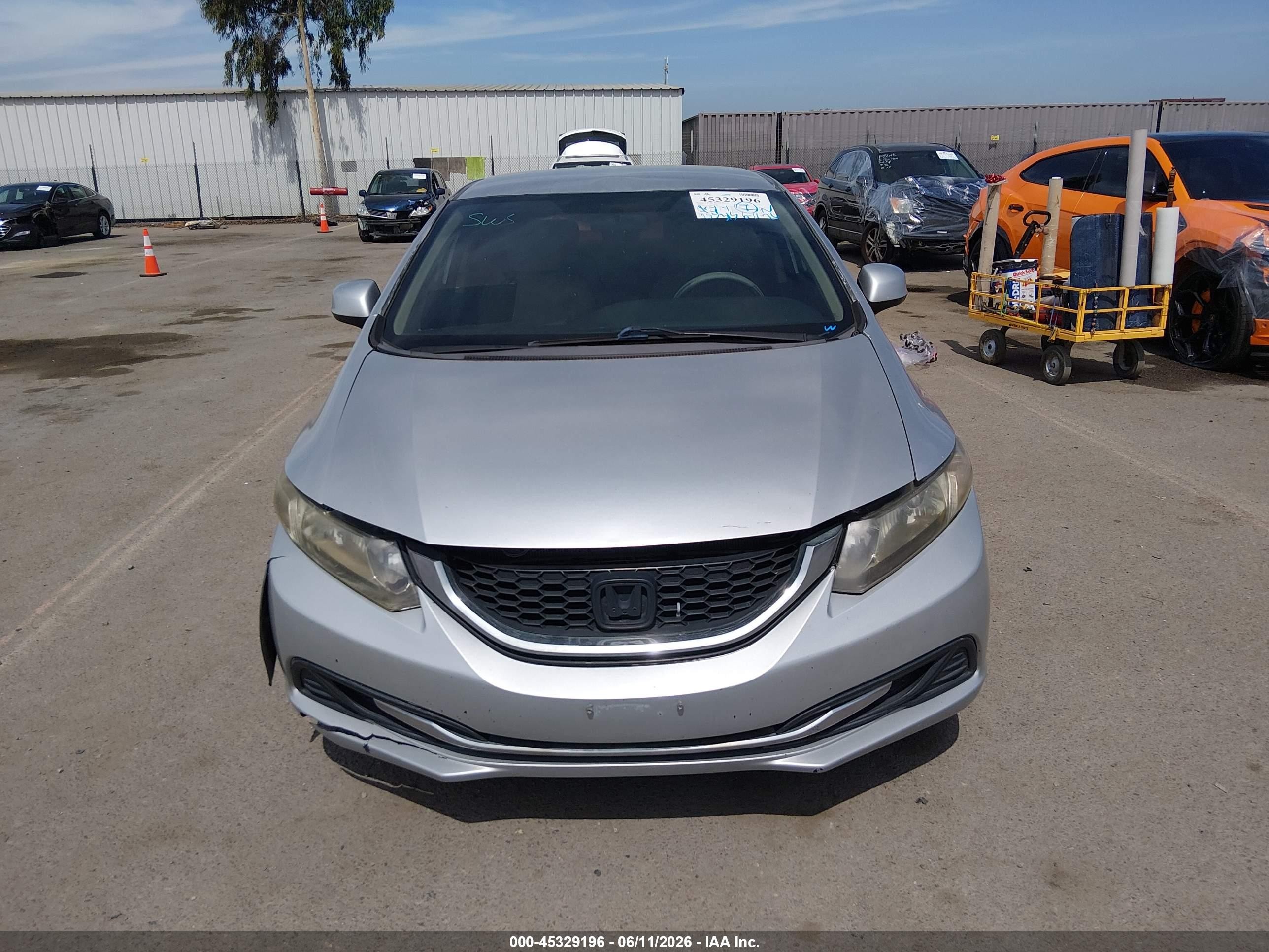 2013 Honda Civic Lx Silver vin: 19XFB2F58DE240025