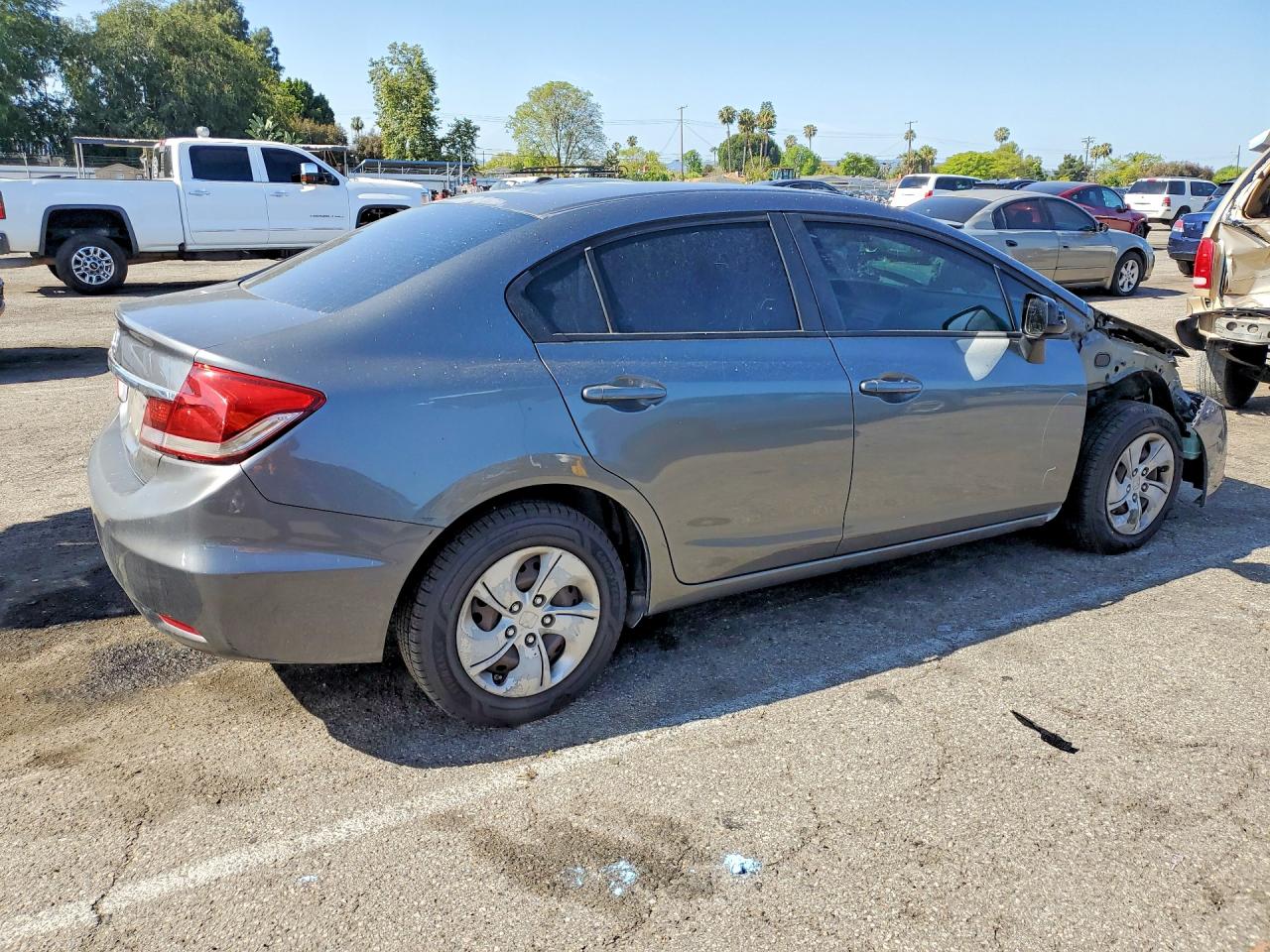 2013 Honda Civic Lx Gray vin: 19XFB2F58DE243880
