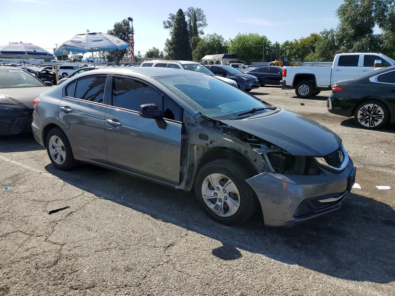 2013 Honda Civic Lx Gray vin: 19XFB2F58DE243880